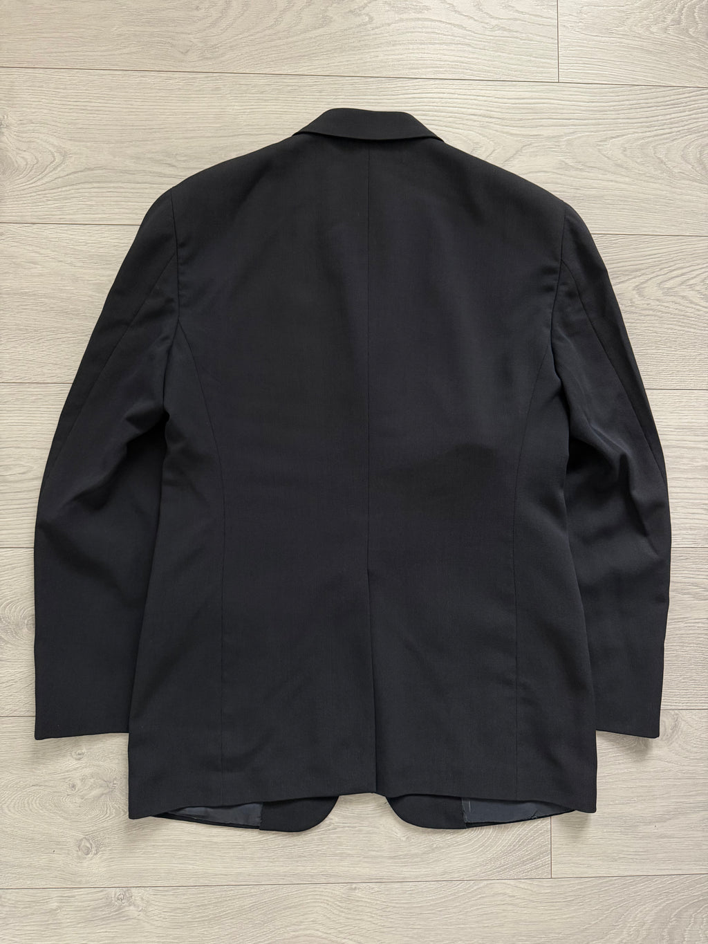Giorgio Armani 1980s Rolled 3B Pleated Wool Silk Suit Navy Blue - Size M Jacket / 32" Waist
