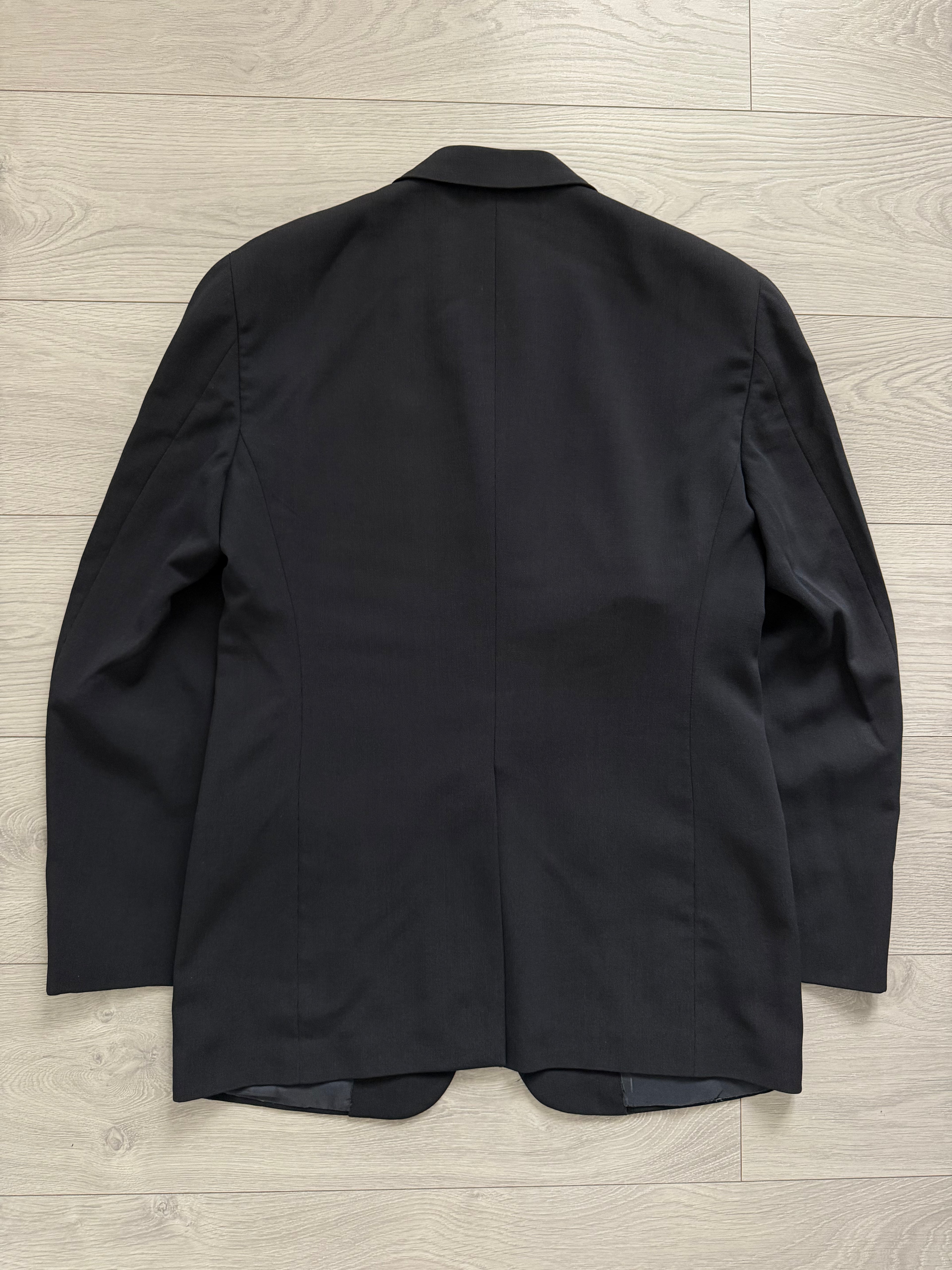 Giorgio Armani 1980s Rolled 3B Pleated Wool Silk Suit Navy Blue - Size M Jacket / 32" Waist