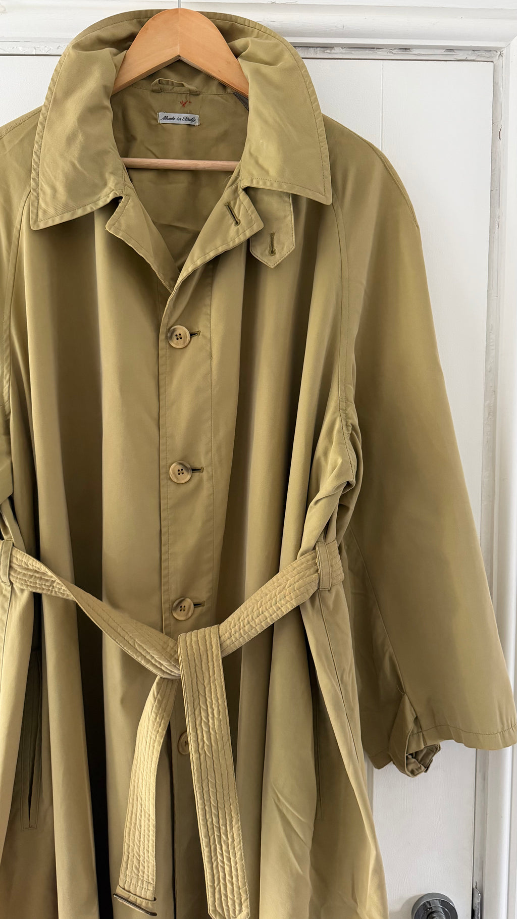 Giorgio Armani Black Label 1990s Belted Coat - Size M