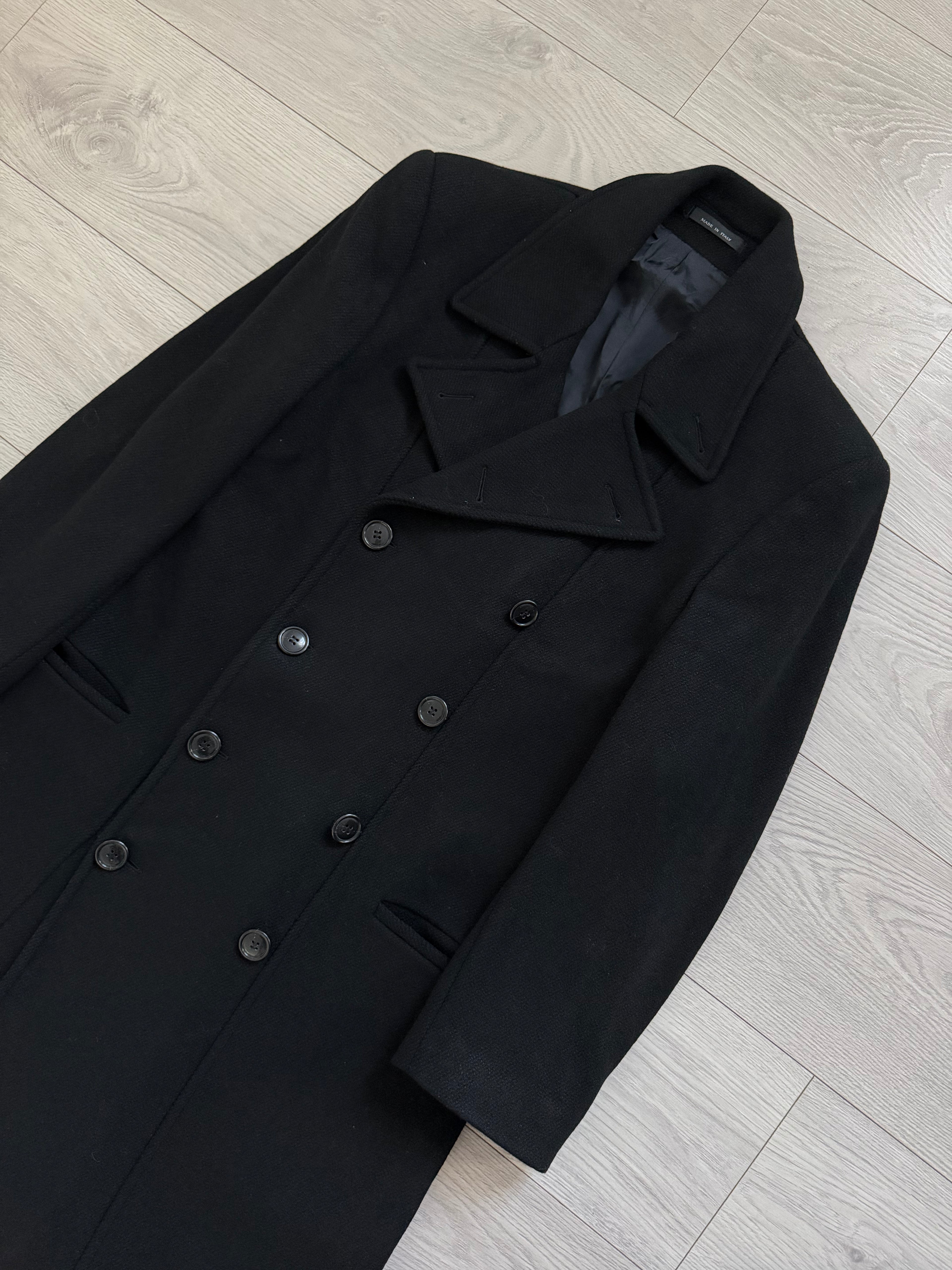 Emporio Armani 1990s Double Breasted Wool Coat - Size S