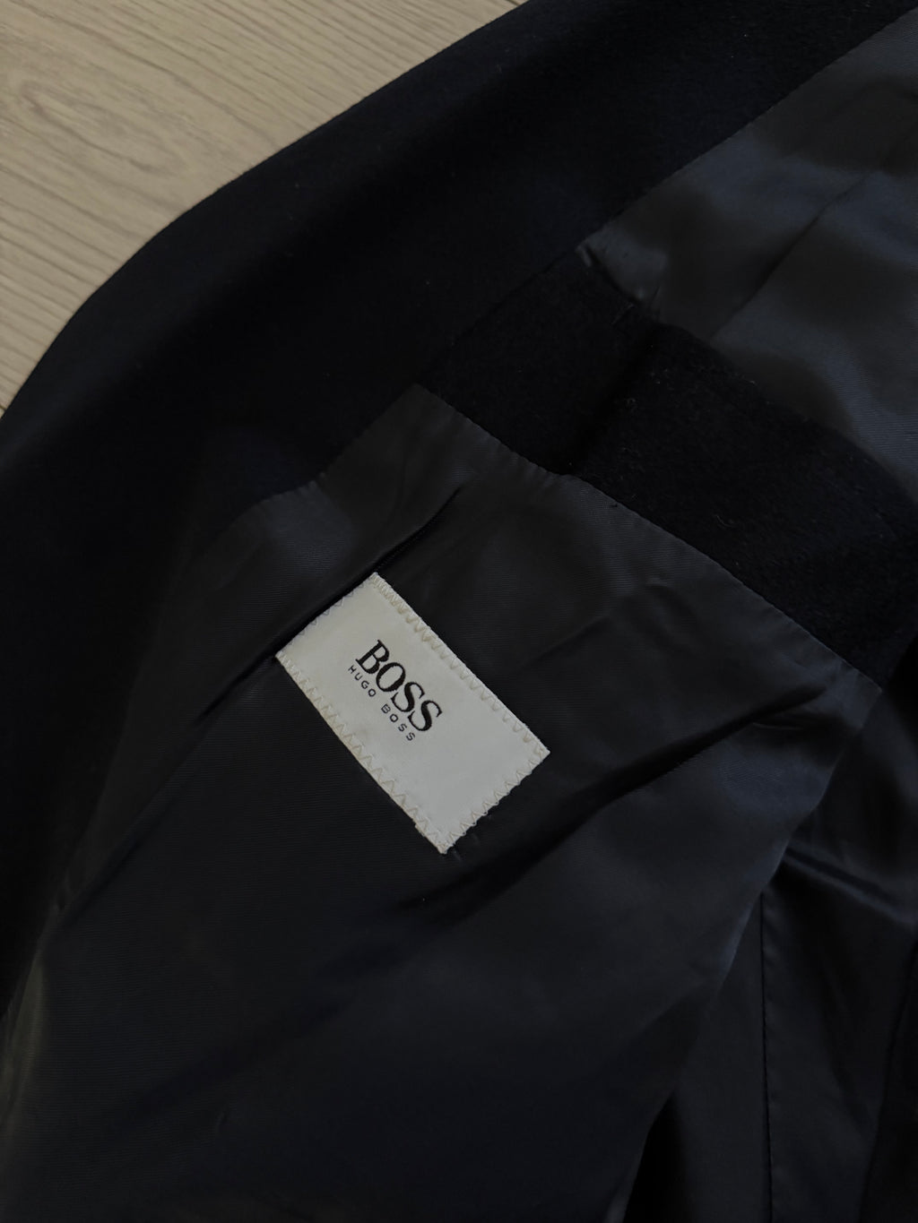 Hugo Boss 1990s Loro Piana Wool Cashmere Double Breasted Sport Jacket Blazer Navy Blue - Size L