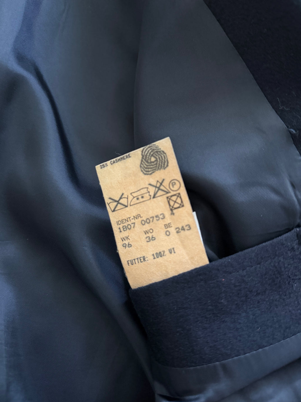 Hugo Boss 1990s Loro Piana Wool Cashmere Double Breasted Sport Jacket Blazer Navy Blue - Size L