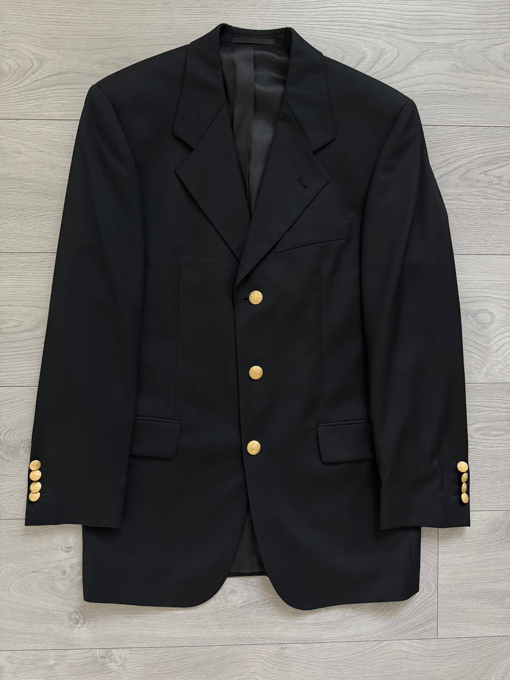Hugo Boss 1990s Loro Piana Super 110s 3B Metal Button Sport Jacket Blazer - Size S