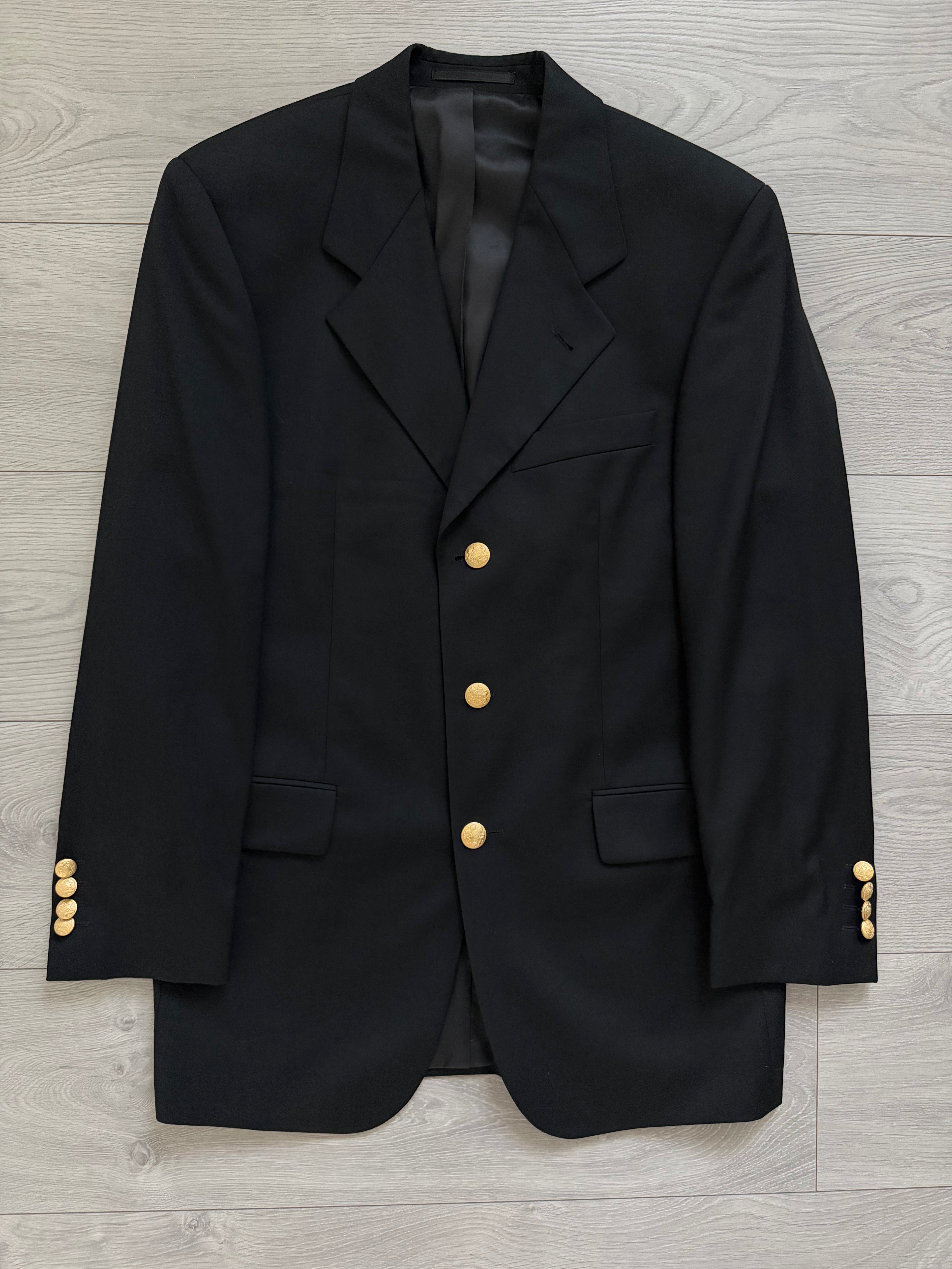 Hugo Boss 1990s Loro Piana Super 110s 3B Metal Button Sport Jacket Blazer - Size S