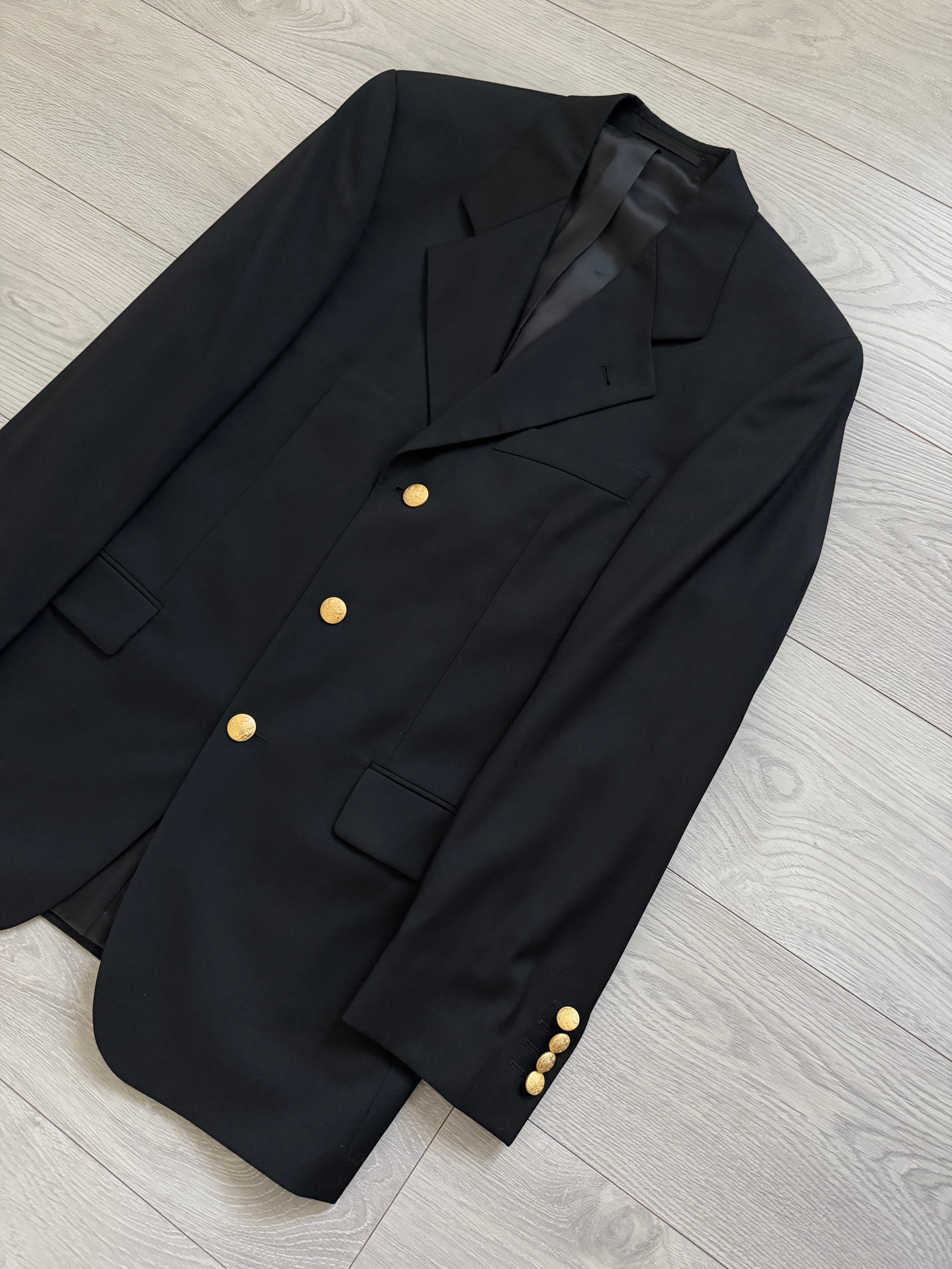 Hugo Boss 1990s Loro Piana Super 110s 3B Metal Button Sport Jacket Blazer - Size S