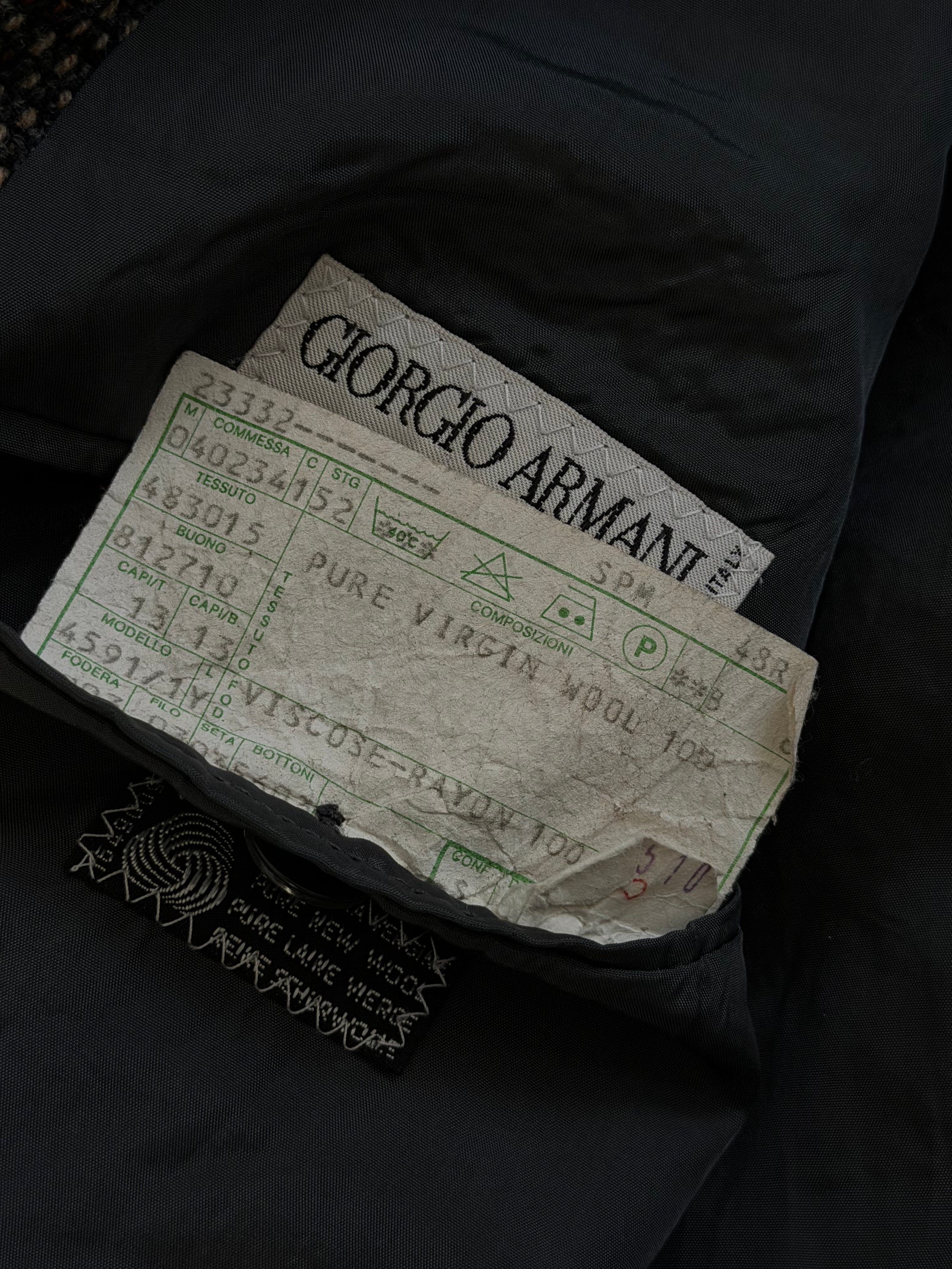 Giorgio Armani 1980s 2B Textured Wool Sport Jacket Blazer - Size M