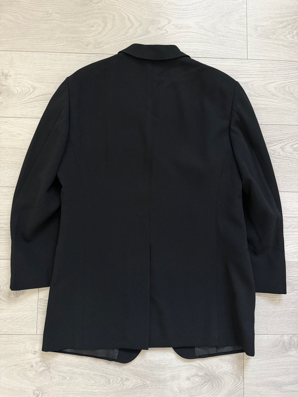 Giorgio Armani Black Label 1990s Draped 3B Black Sport Jacket Blazer - Size L