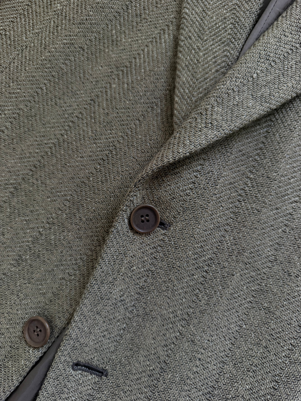 Giorgio Armani 1980s 2B Textured Wool Beige Sport Jacket Blazer - Size XL