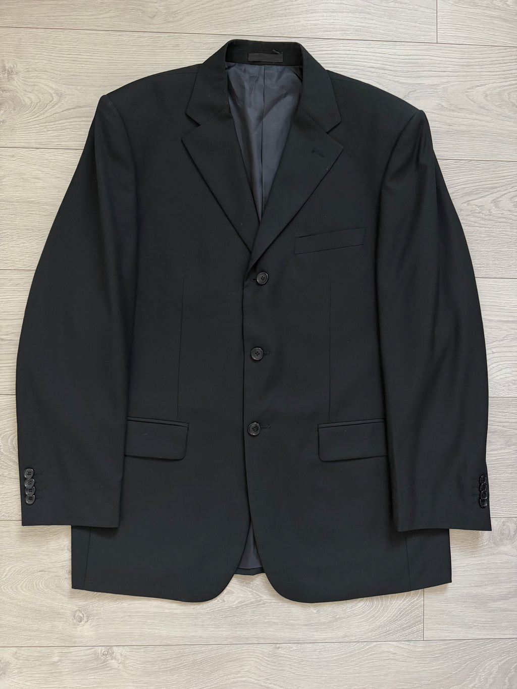 Armani 2000s 3B Black Wool Sport Jacket Blazer - Size XL