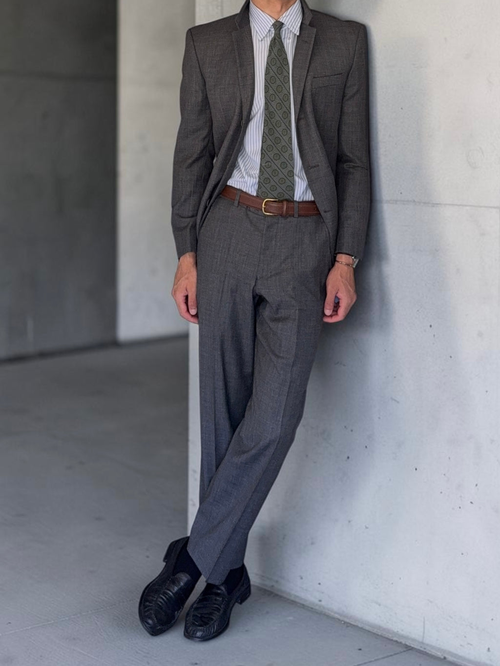 Emporio Armani AW2001 3B Grey Wool Suit - Size S Jacket / 30" Waist