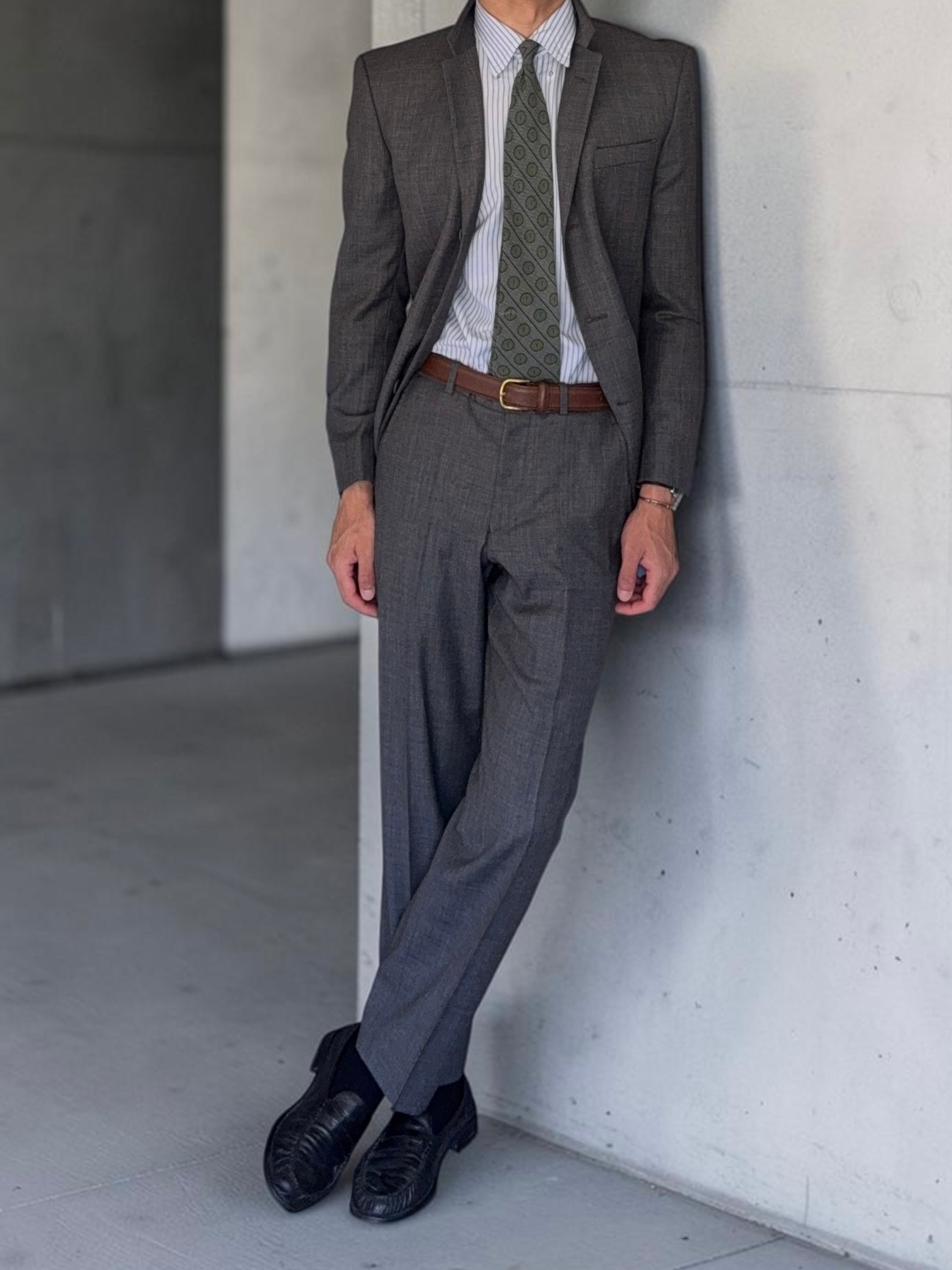 Emporio Armani AW2001 3B Grey Wool Suit - Size S Jacket / 30" Waist