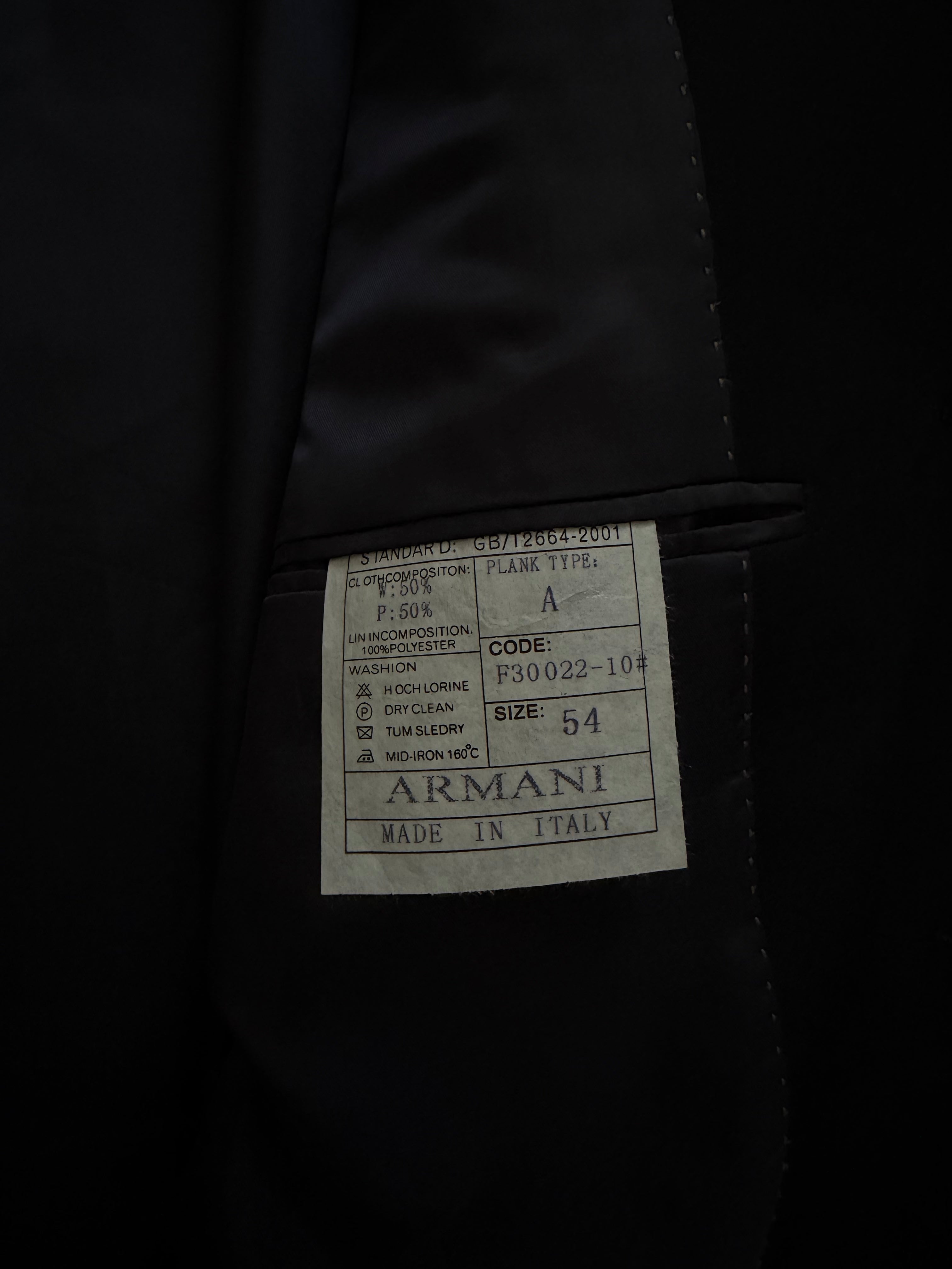 Armani 2000s 3B Black Wool Sport Jacket Blazer - Size XL
