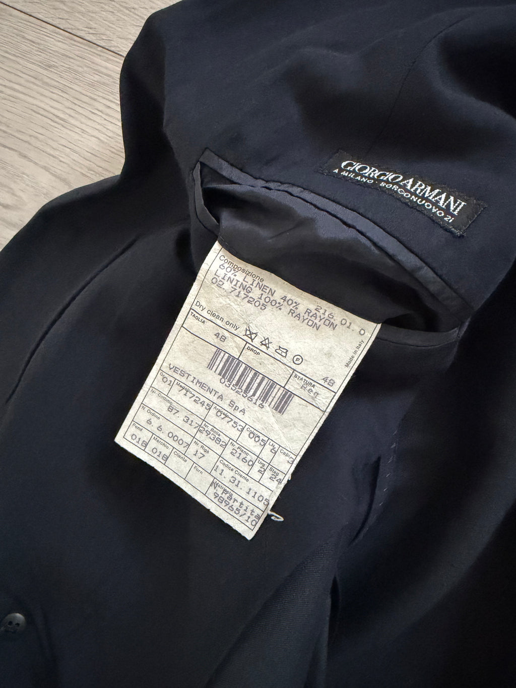 Giorgio Armani Black Label 1990s Double Breasted Shawl Lapel Relaxed Fit Sport Jacket Blazer - Size M