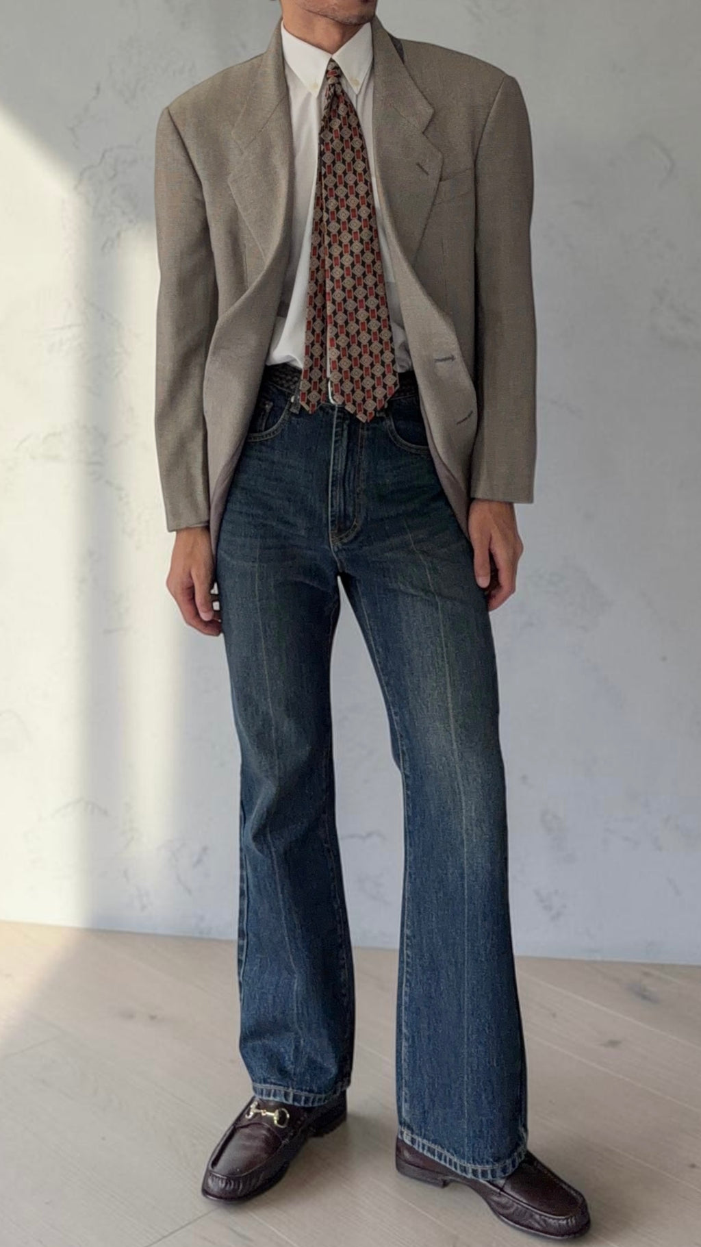 Giorgio Armani 1990s 2B Textured Wool Silk Sport Jacket Blazer - Size M