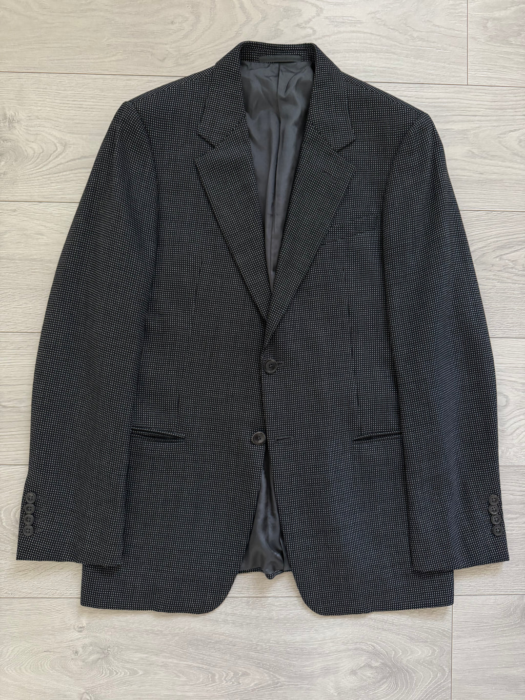 Armani 1990s 2B Wool Cashmere Textured Sport Jacket Blazer - Size M