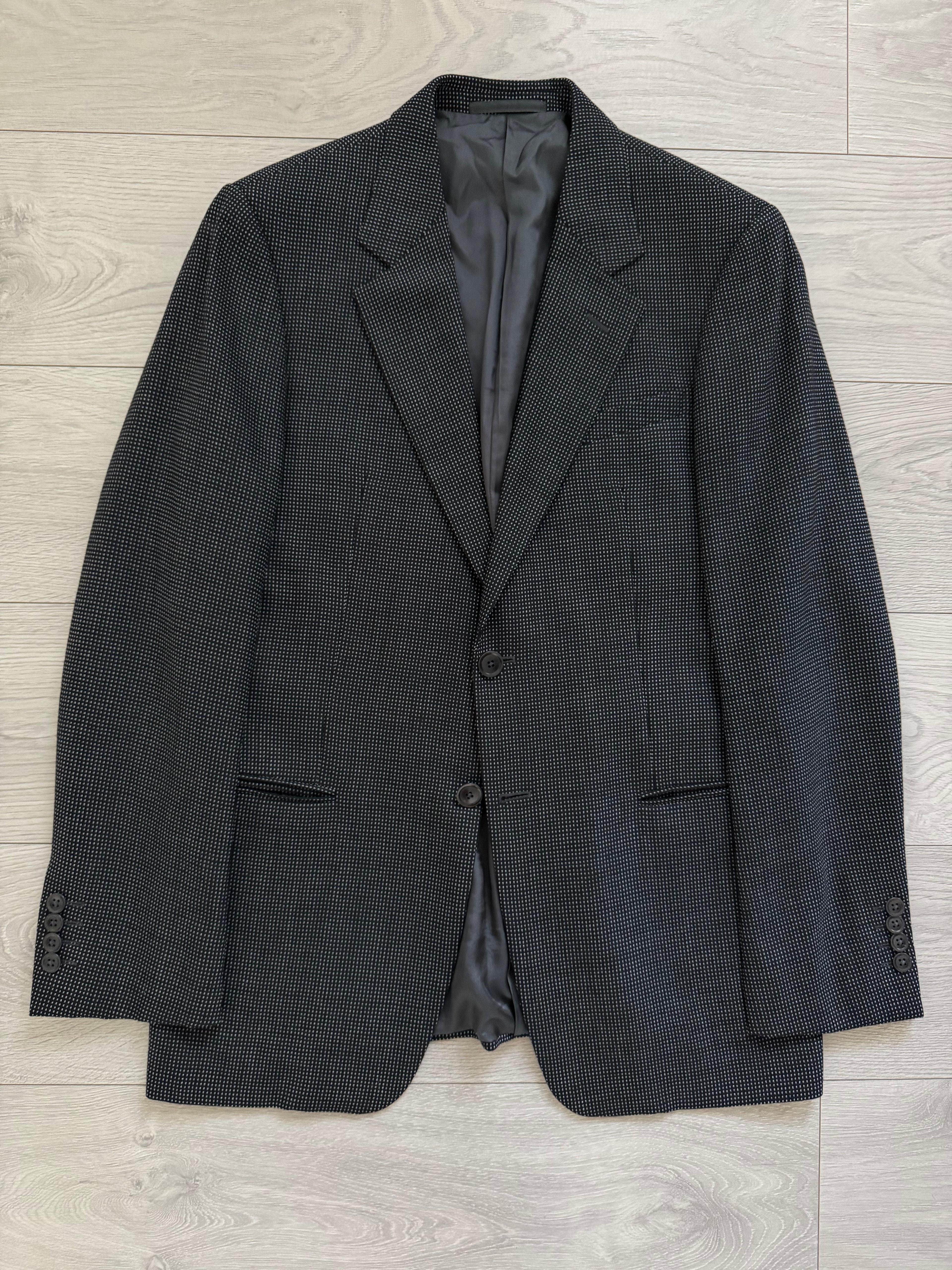Armani 1990s 2B Wool Cashmere Textured Sport Jacket Blazer - Size M