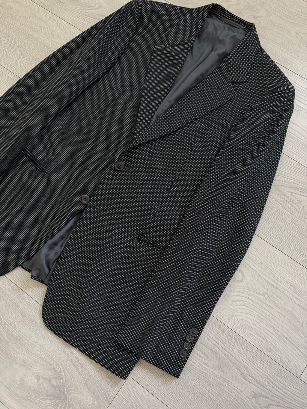Armani 1990s 2B Wool Cashmere Textured Sport Jacket Blazer - Size M