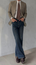 Giorgio Armani 1980s 2B Wool Linen Textured Sport Jacket Blazer - Size S