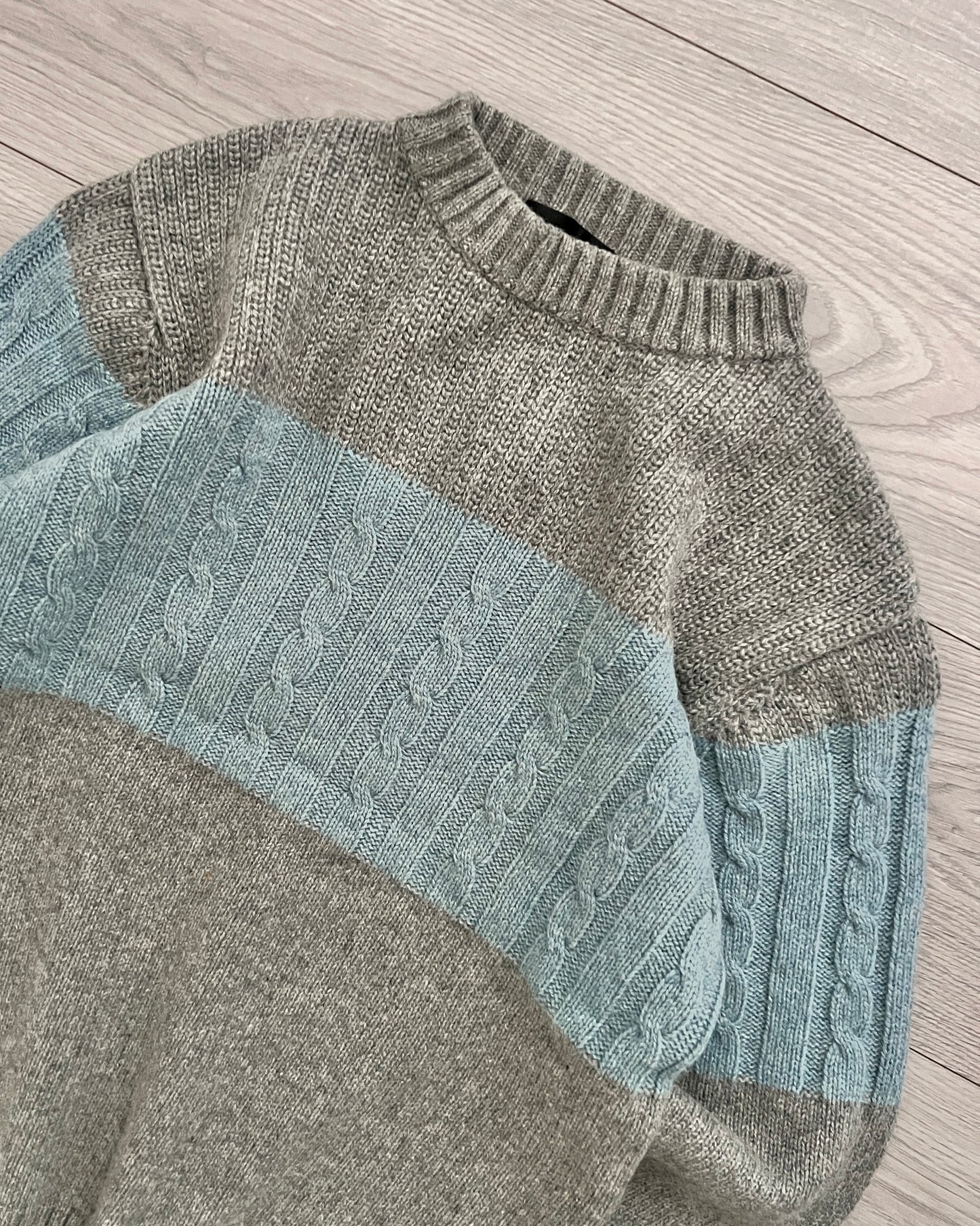 Salomon 1990s Cable Knit Panelled Sweater - Size S