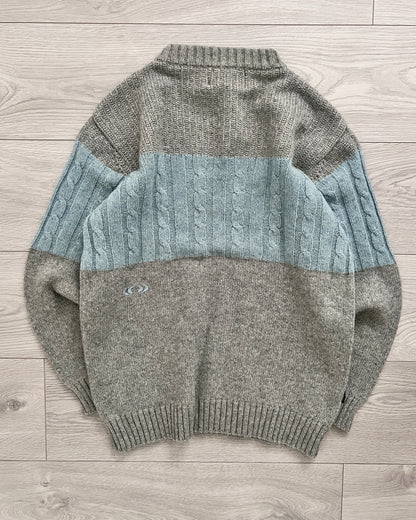 Salomon 1990s Cable Knit Panelled Sweater - Size S