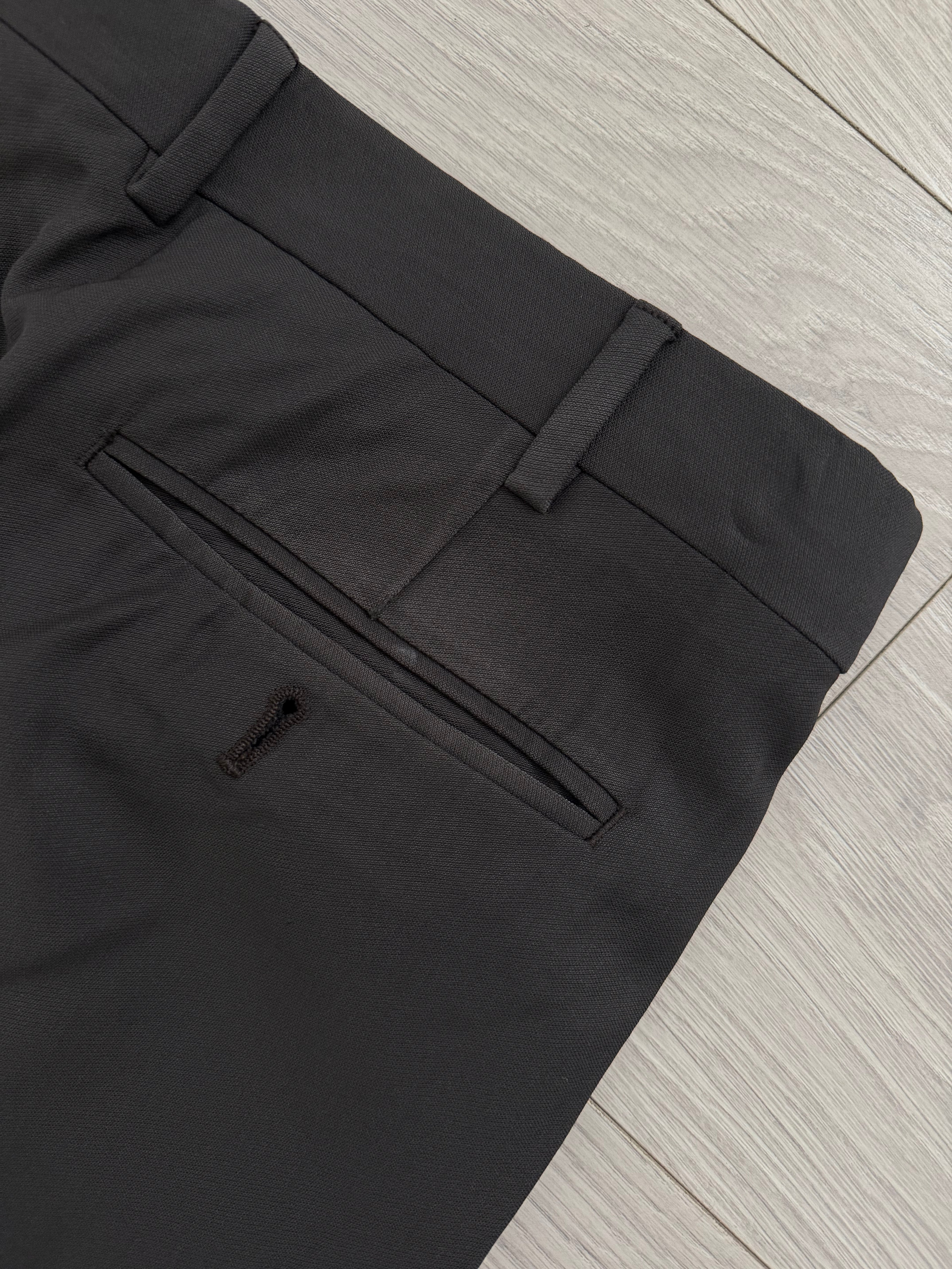 Armani 1990s Draped Wool Pleated Pants Gray - Size 34" Waist