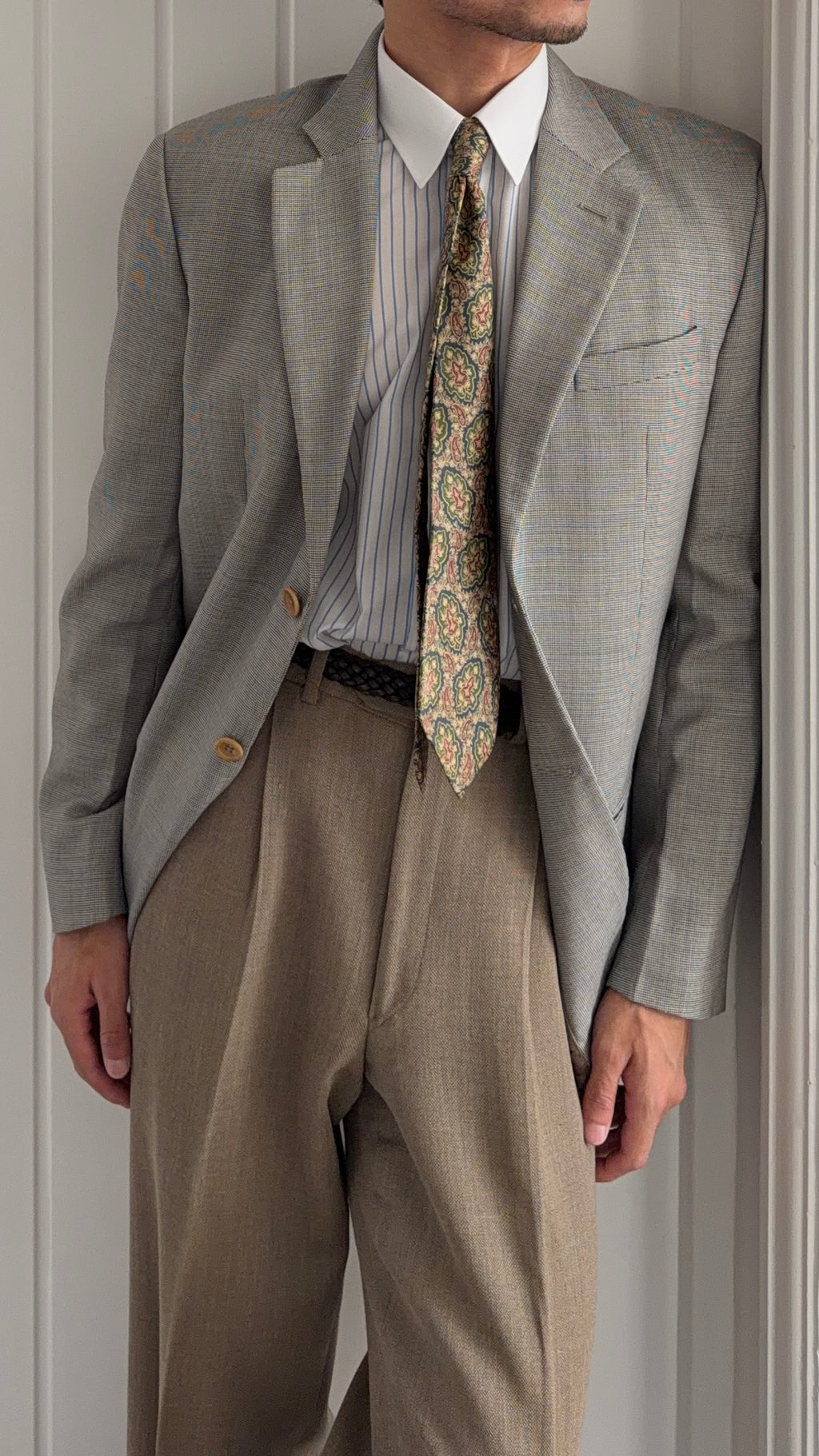 Armani 1990s 2B Textured Wool Silk Sport Jacket Blazer - Size M