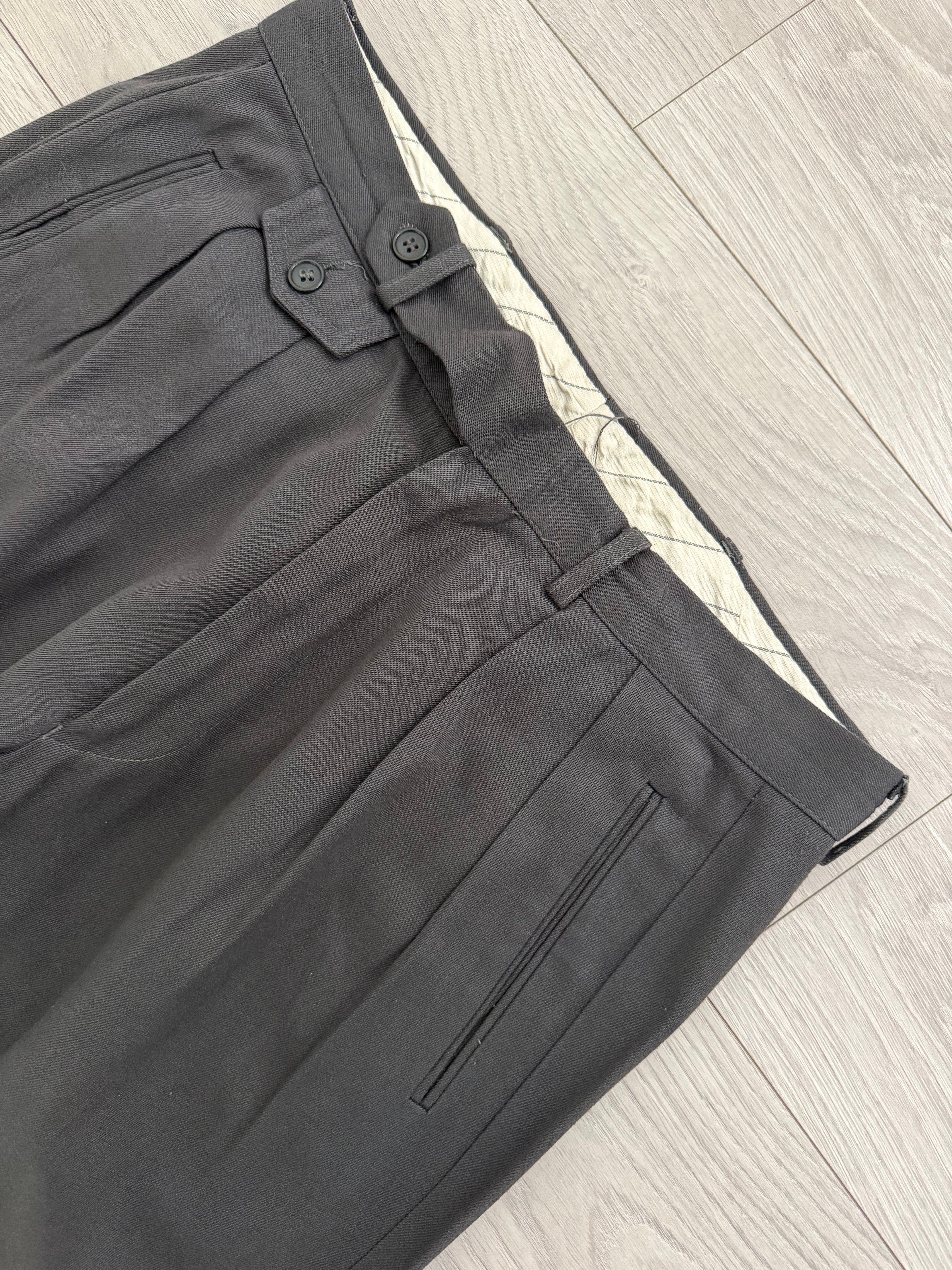 Emporio Armani 1990s Double Pleat Coin Pocket Cotton Pants - Size 33" Waist