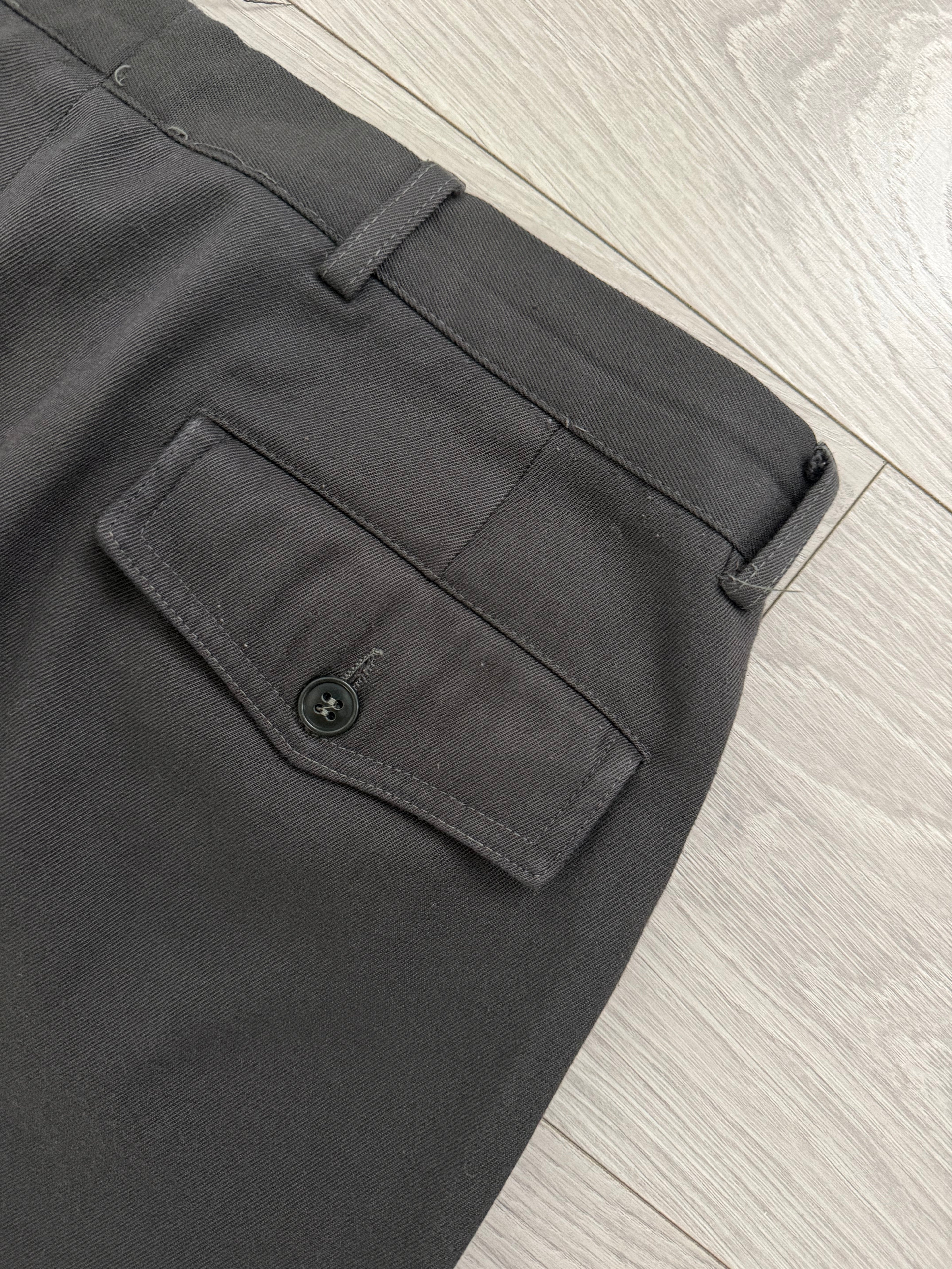 Emporio Armani 1990s Double Pleat Coin Pocket Cotton Pants - Size 33" Waist