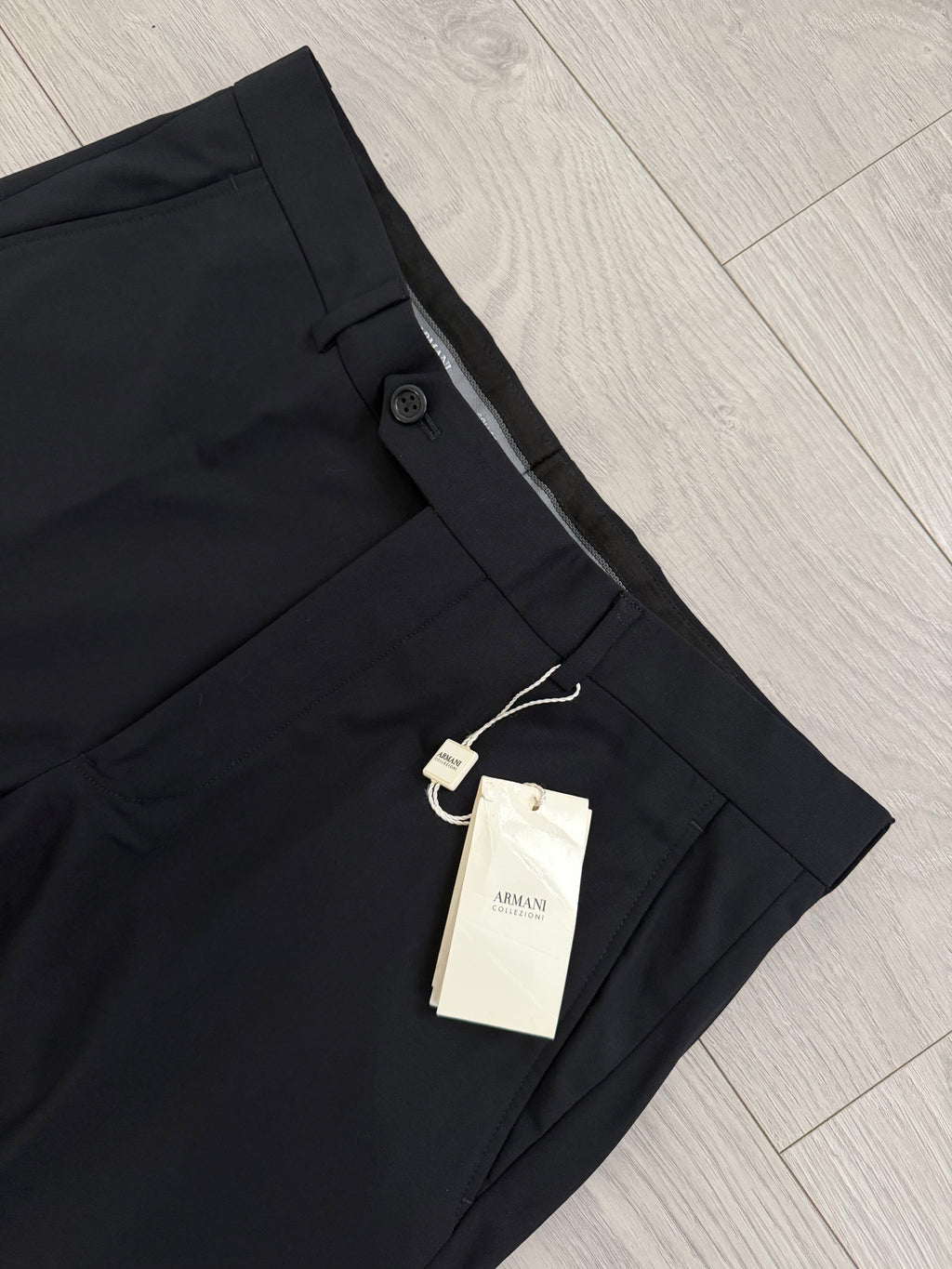 Armani 1990s Pleated Wool Pants Midnight Blue - Size 32" Waist