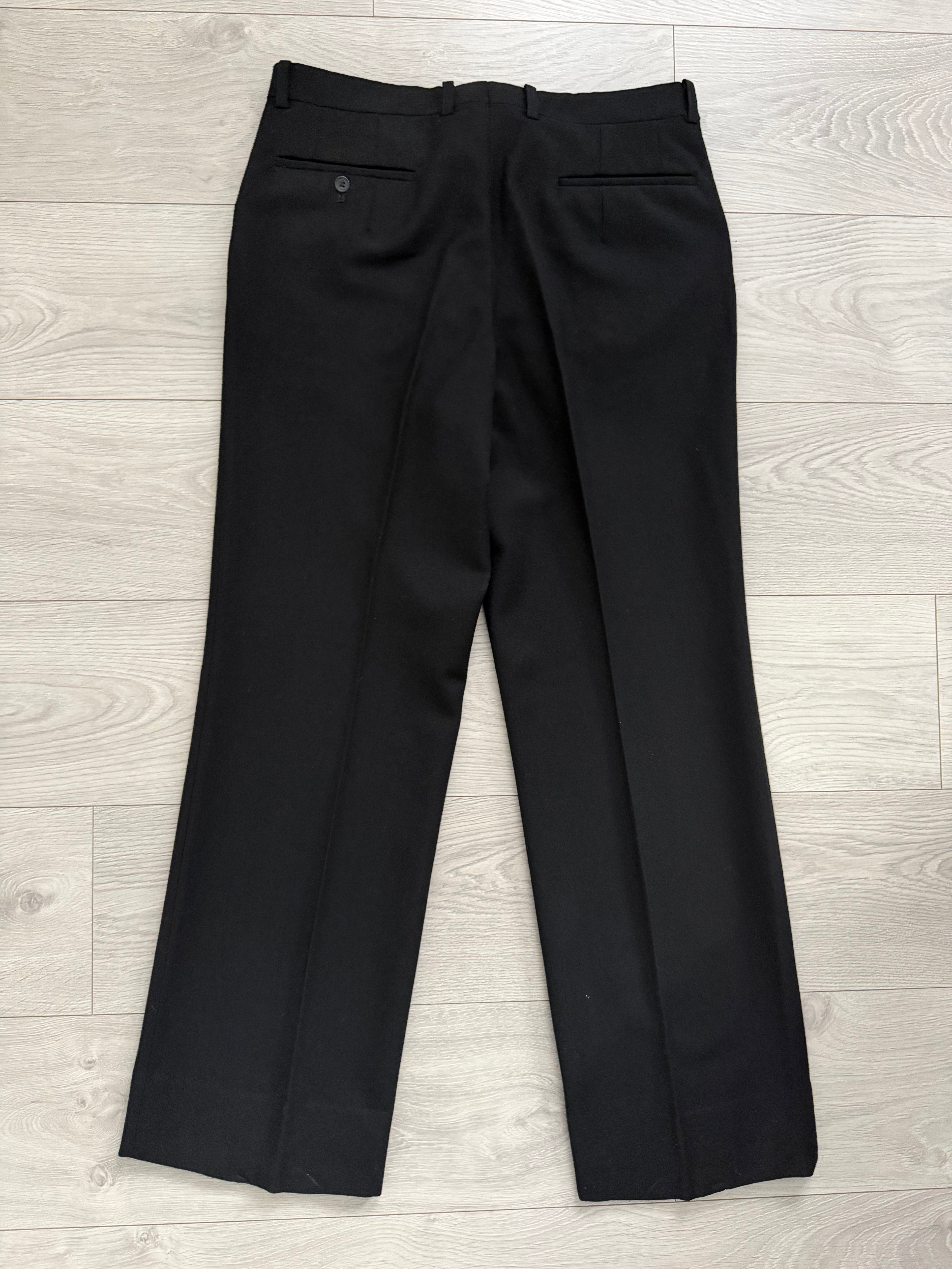 Dior 1980s Wool Flare Cut Pants Black - Size 34" Waist