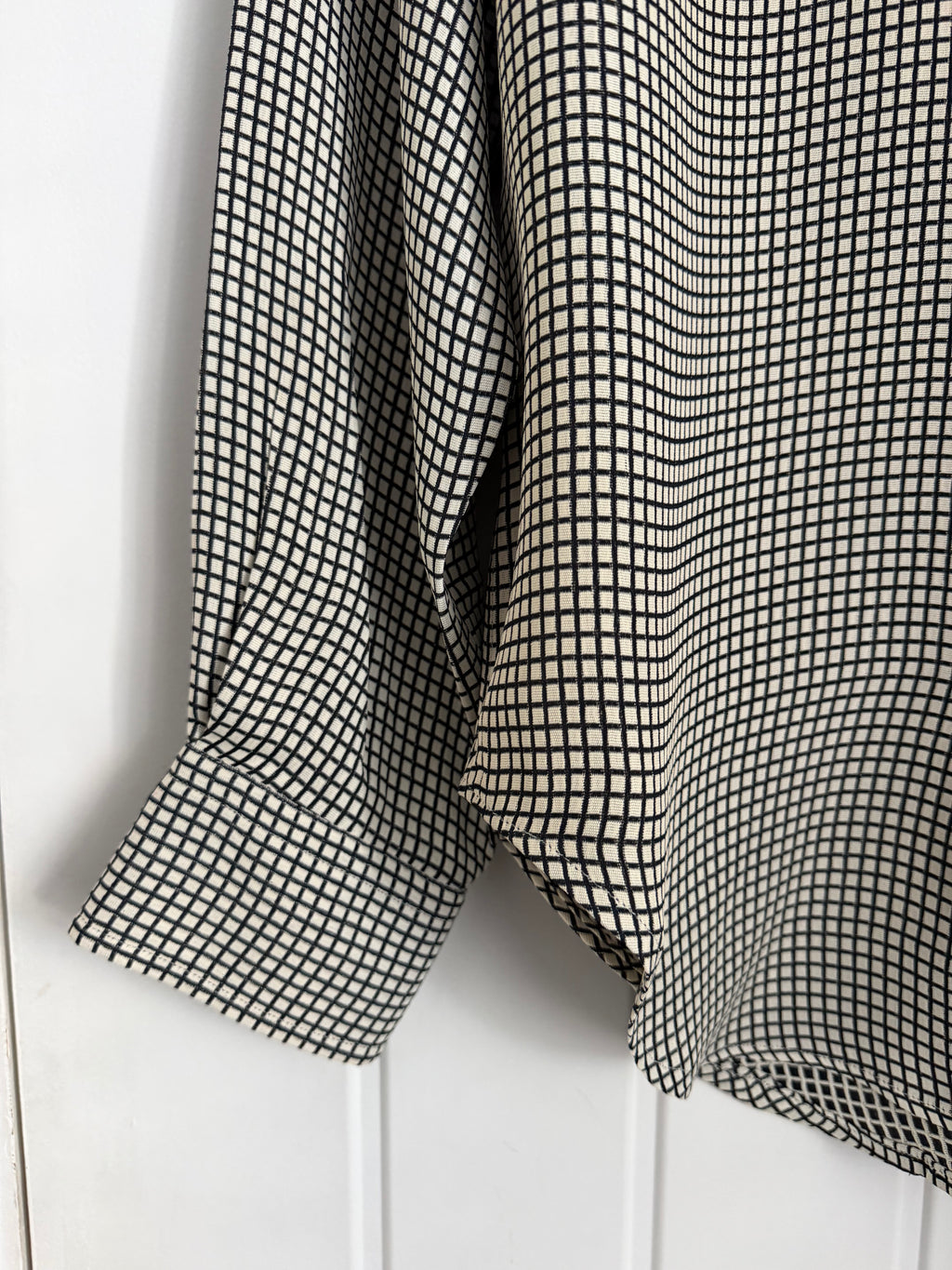 Giorgio Armani 1980s Acetate Rayon Draped Pattern Shirt - Size M
