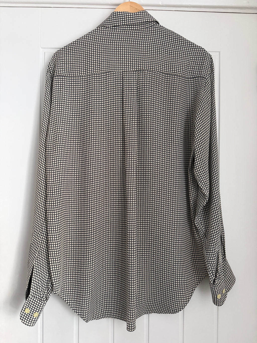 Giorgio Armani 1980s Acetate Rayon Draped Pattern Shirt - Size M