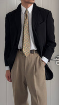 Giorgio Armani Black Label 1990s Draped 3B Black Sport Jacket Blazer - Size L