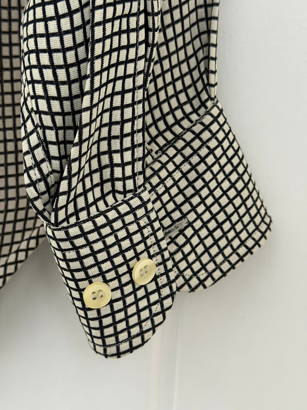 Giorgio Armani 1980s Acetate Rayon Draped Pattern Shirt - Size M