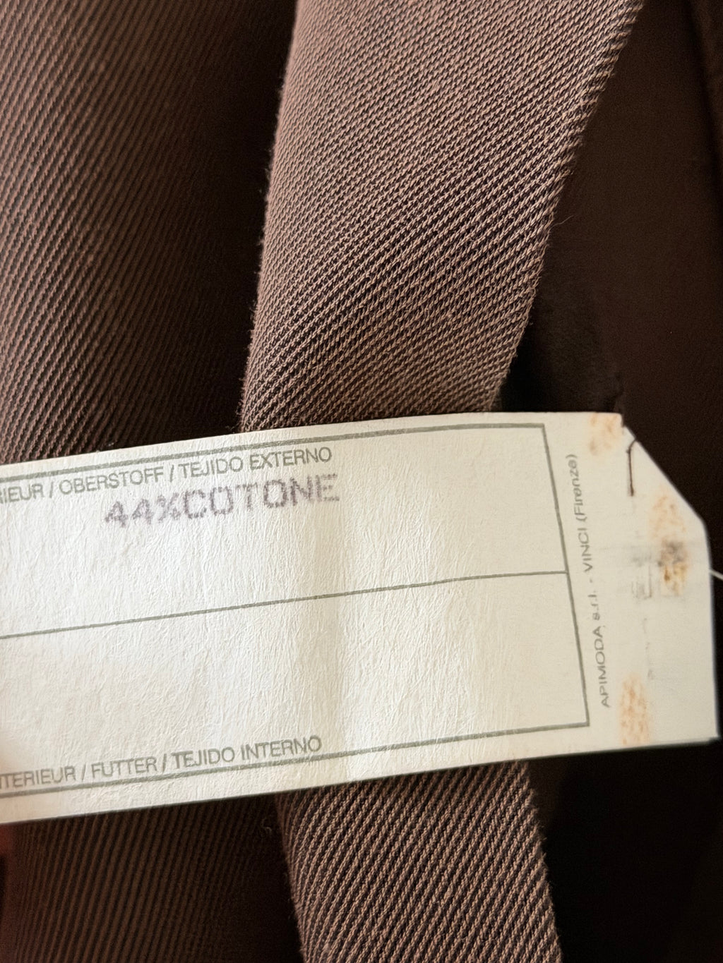 Emporio Armani 1990s Belted Chocolate Brown Draped Long Coat - Size L