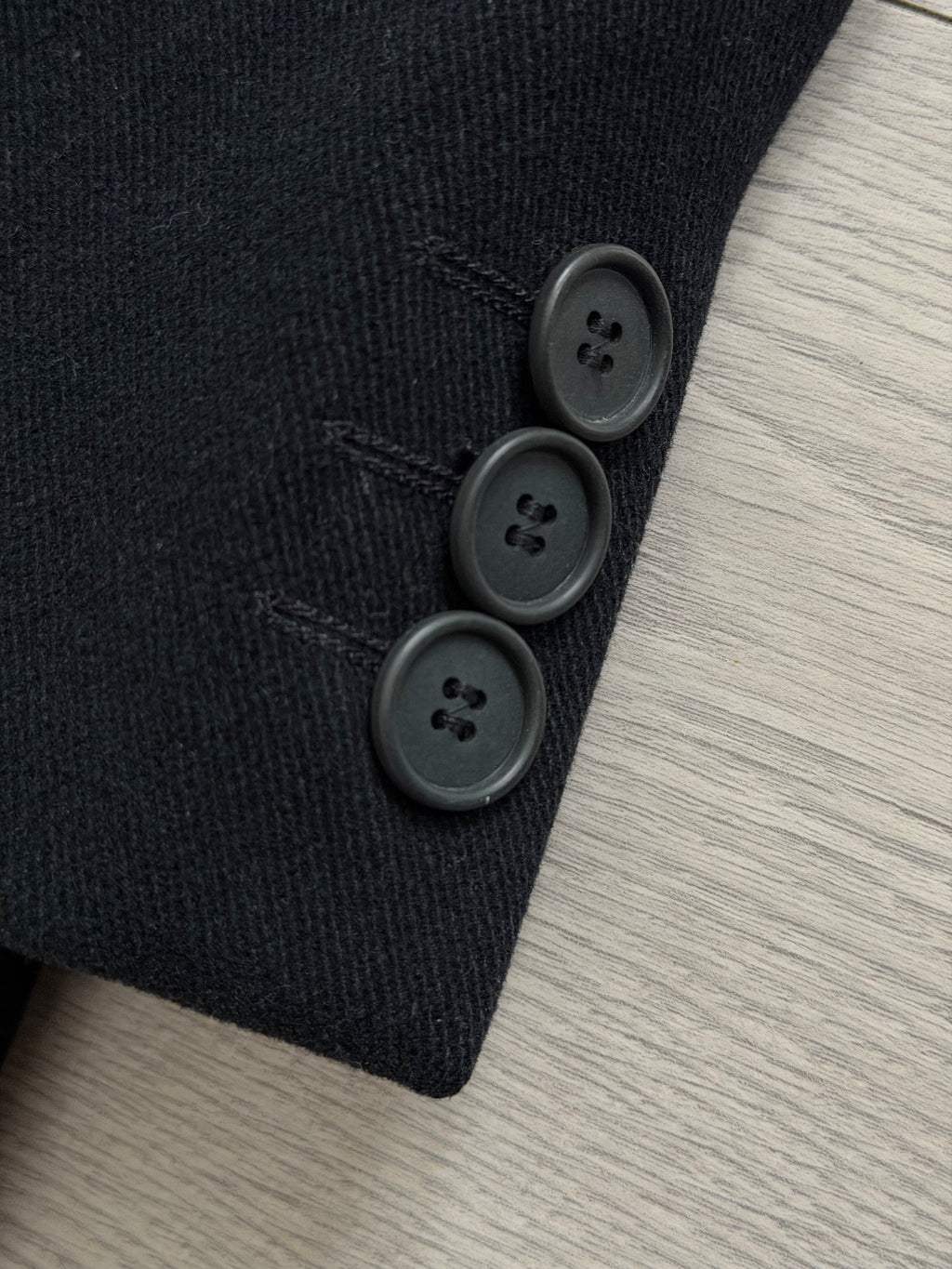 Emporio Armani 1990s Black Wool Overcoat - Size M