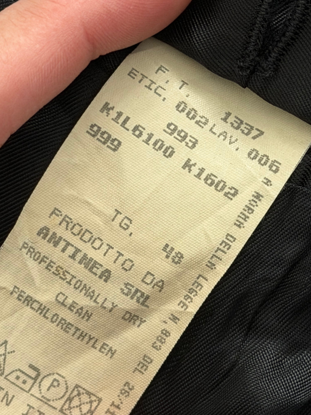 Emporio Armani 1990s Black Wool Overcoat - Size M
