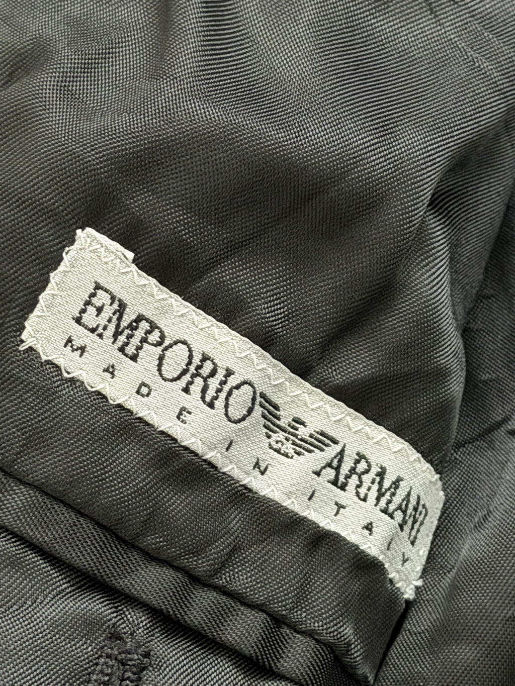 Emporio Armani 1990s Black Wool Overcoat - Size M