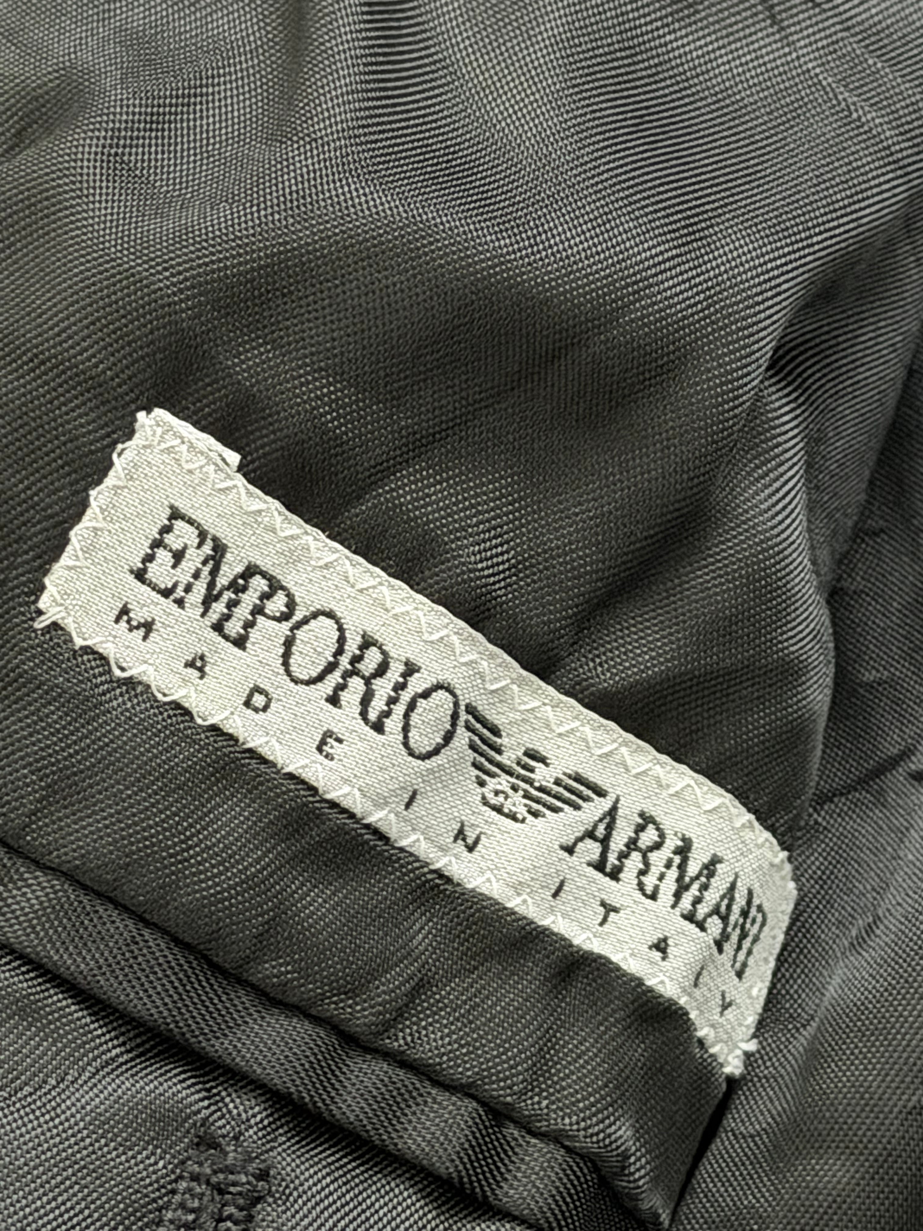 Emporio Armani 1990s Black Wool Overcoat - Size M