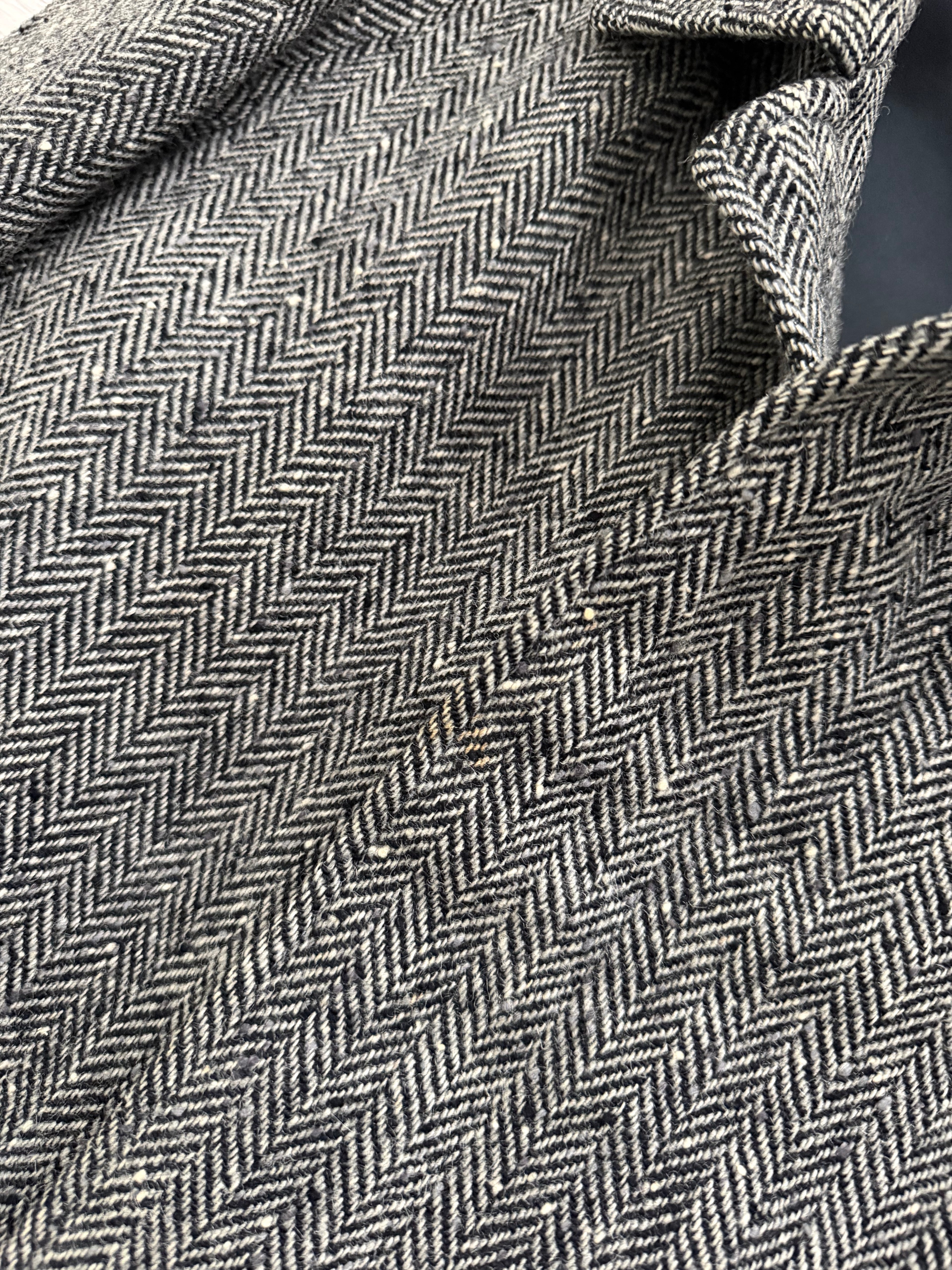 Marcel Lassance 1990s Herringbone Wool Belted Coat - Size S