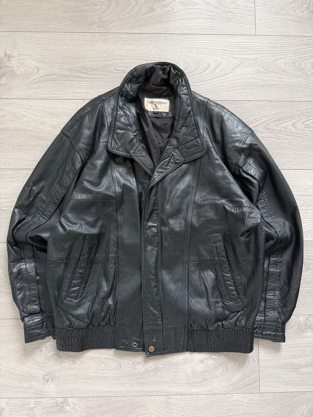 Valentino 1980s Panelled Soft Leather Jacket - Size L