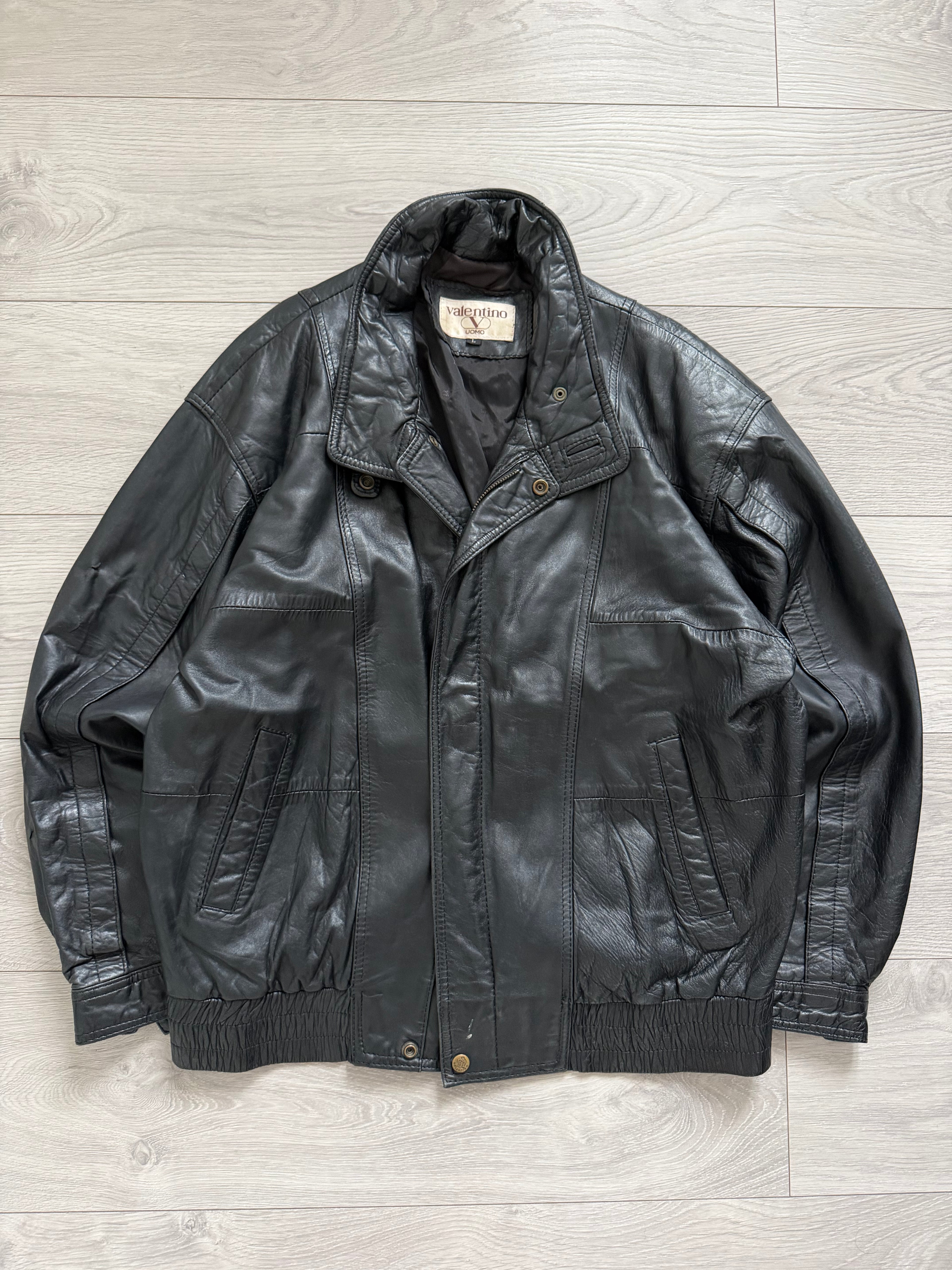 Valentino 1980s Panelled Soft Leather Jacket - Size L