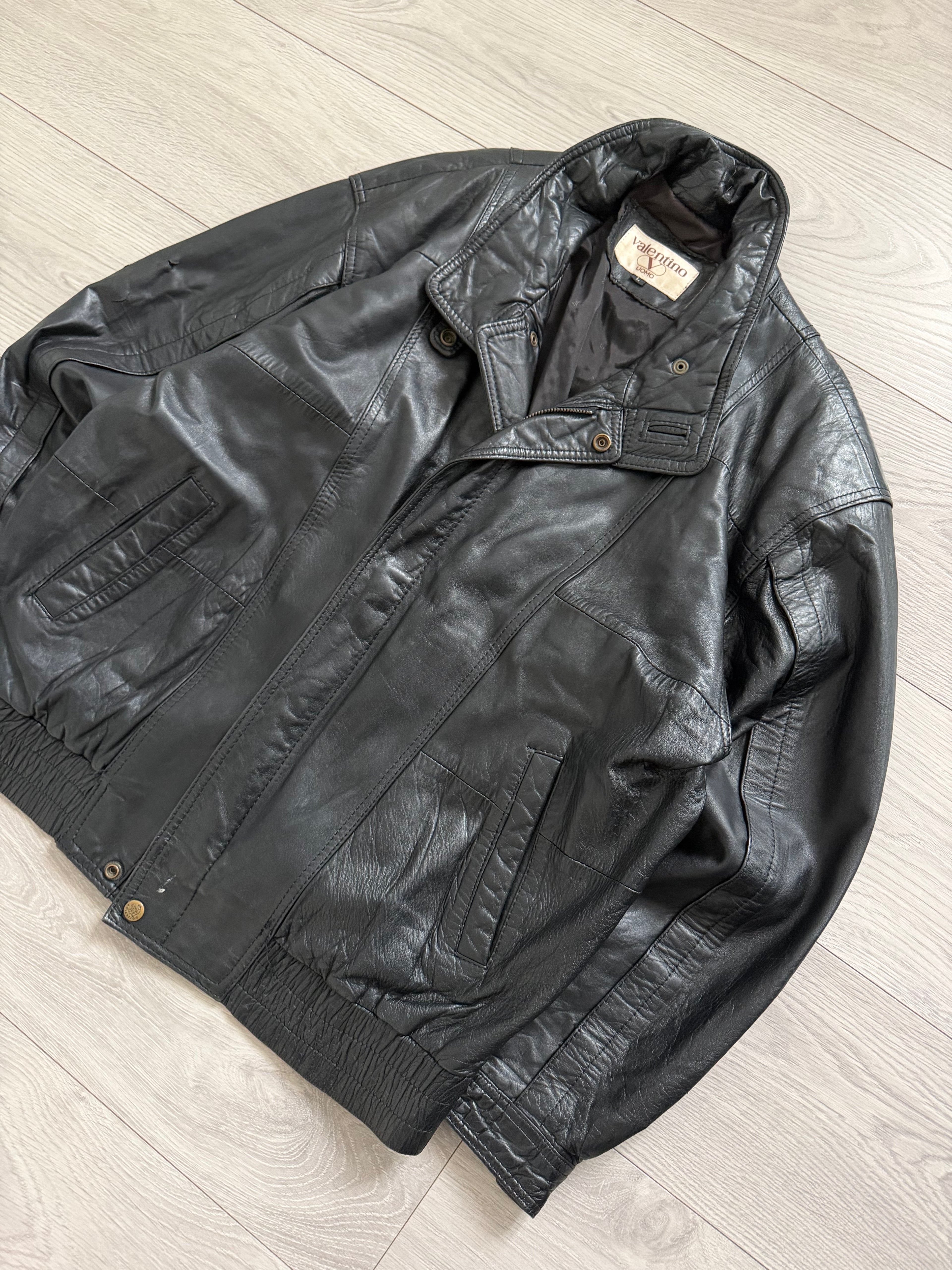 Valentino 1980s Panelled Soft Leather Jacket - Size L