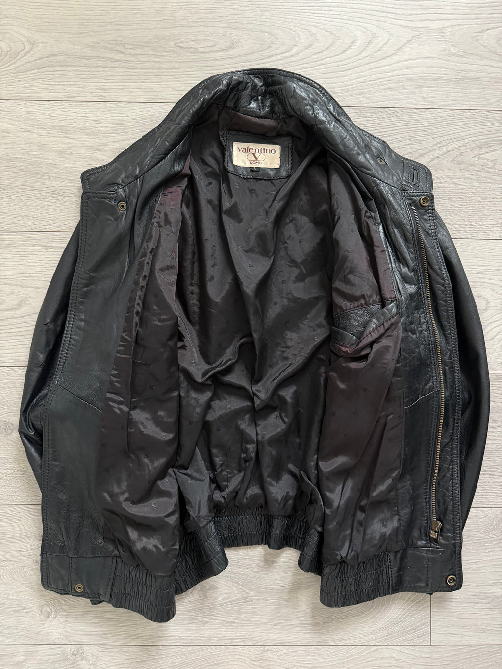 Valentino 1980s Panelled Soft Leather Jacket - Size L