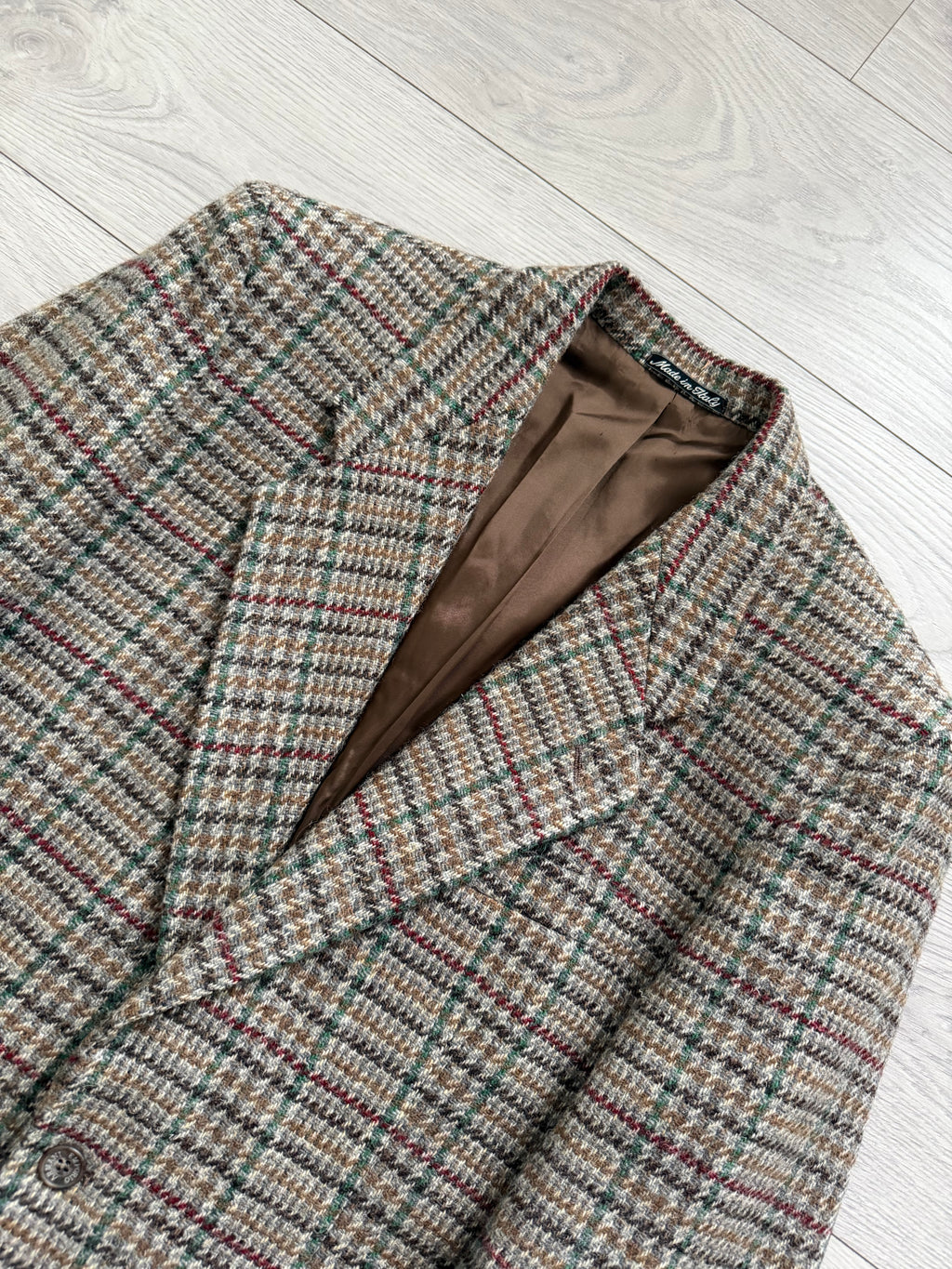 Emporio Armani 1980s 2B Wool Check Sport Jacket Blazer - Size M