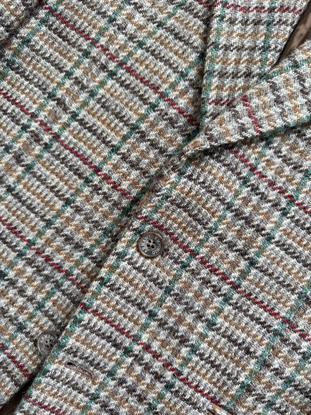 Emporio Armani 1980s 2B Wool Check Sport Jacket Blazer - Size M