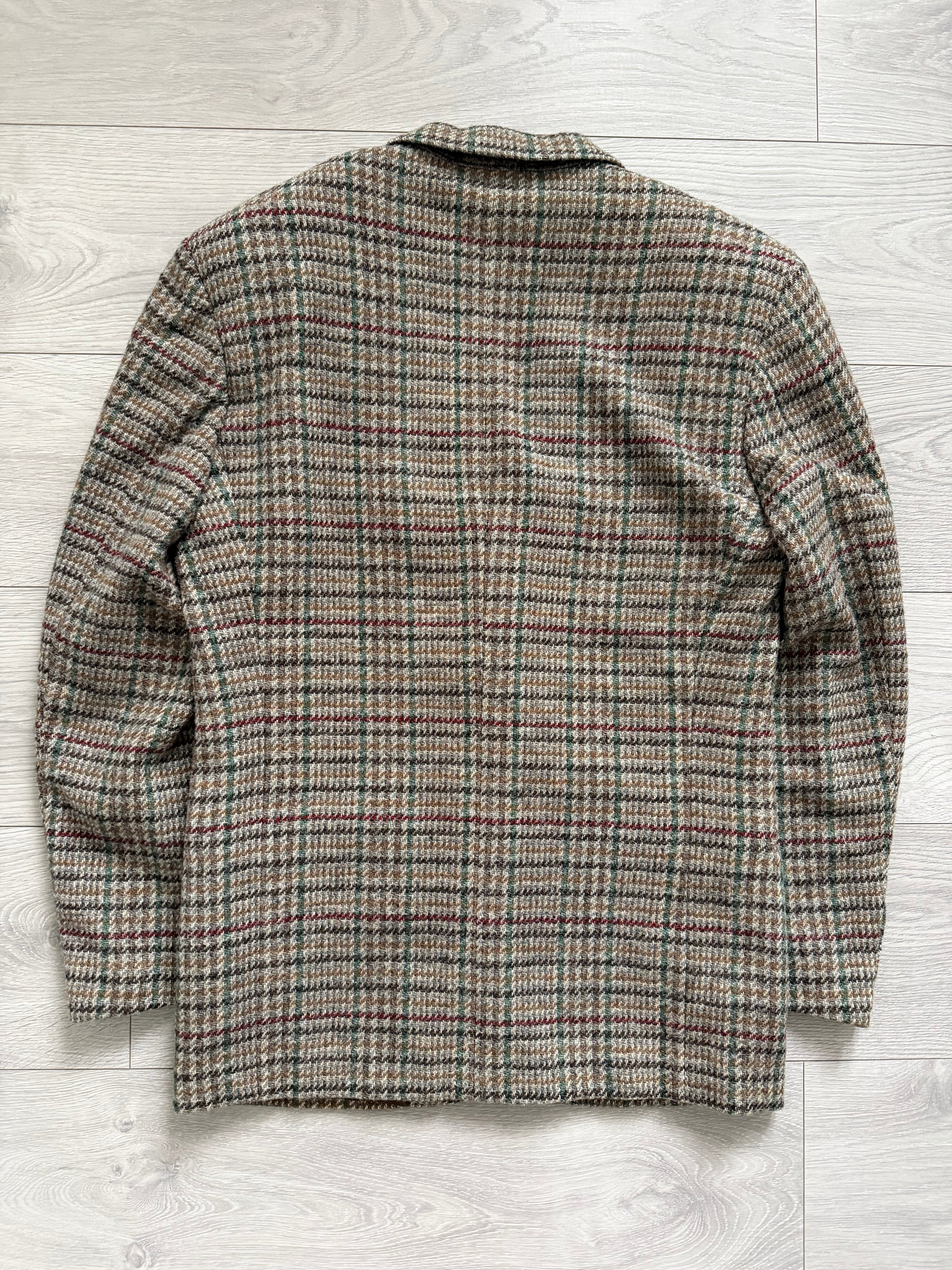 Emporio Armani 1980s 2B Wool Check Sport Jacket Blazer - Size M