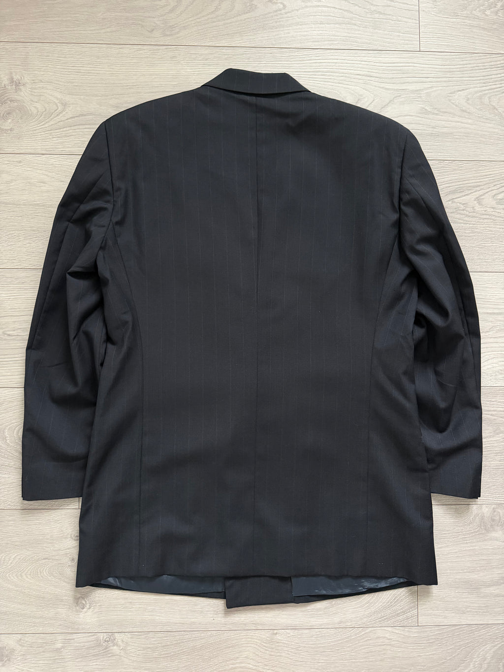 Giorgio Armani 1980s Metal Button Double Breasted Navy Wool Sport Jacket Blazer - Size L