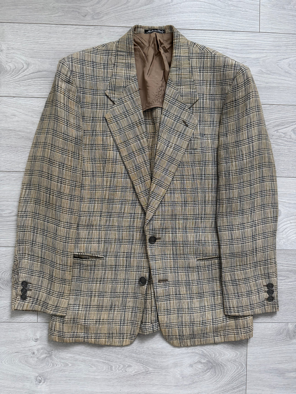 Giorgio Armani Mainline 1980s Linen Cotton 2B Textured Sport Jacket Blazer - Size M