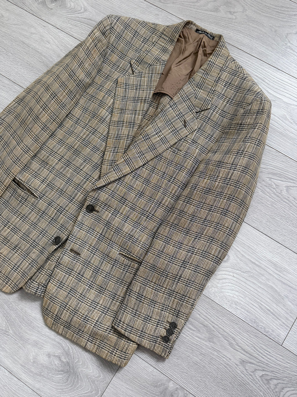 Giorgio Armani Mainline 1980s Linen Cotton 2B Textured Sport Jacket Blazer - Size M